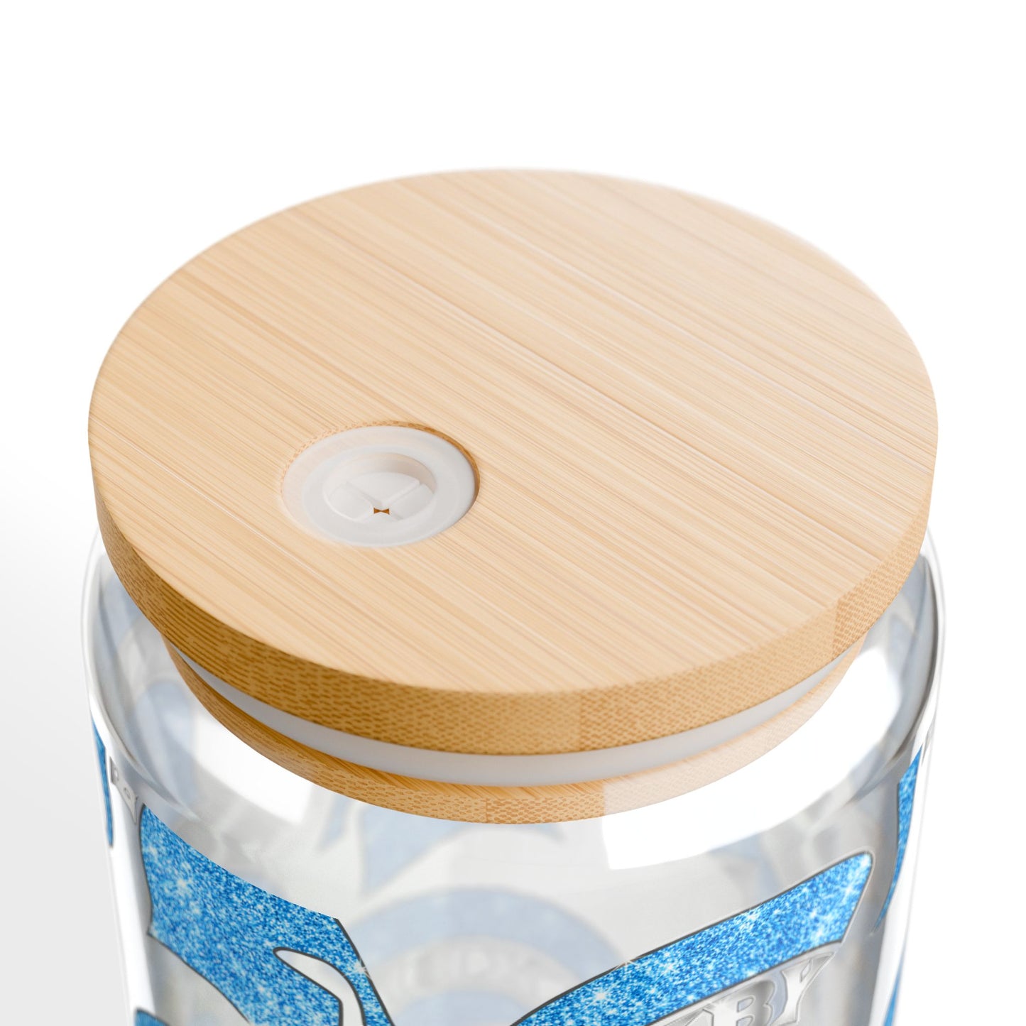 Bixby Spartans Blue Bling Sipper Glass, 16oz