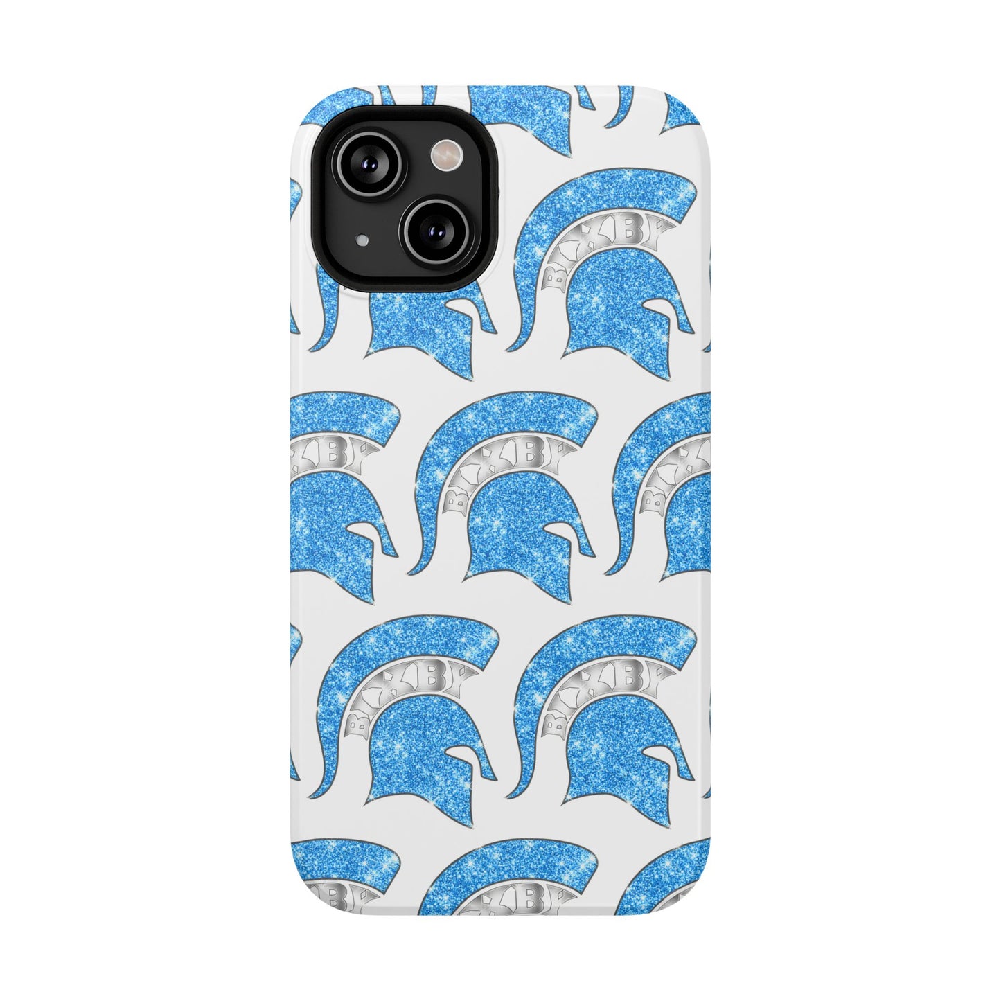 Bixby Spartan Blue Bling Logo Impact Resistant iPhone Case