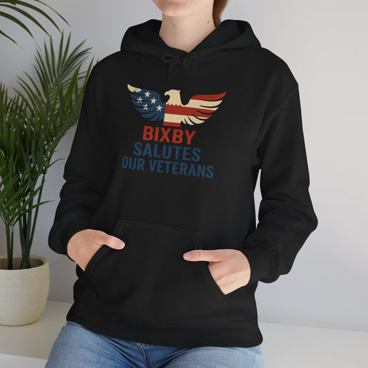Bixby Salutes Our Veterans Gildan Hoodie