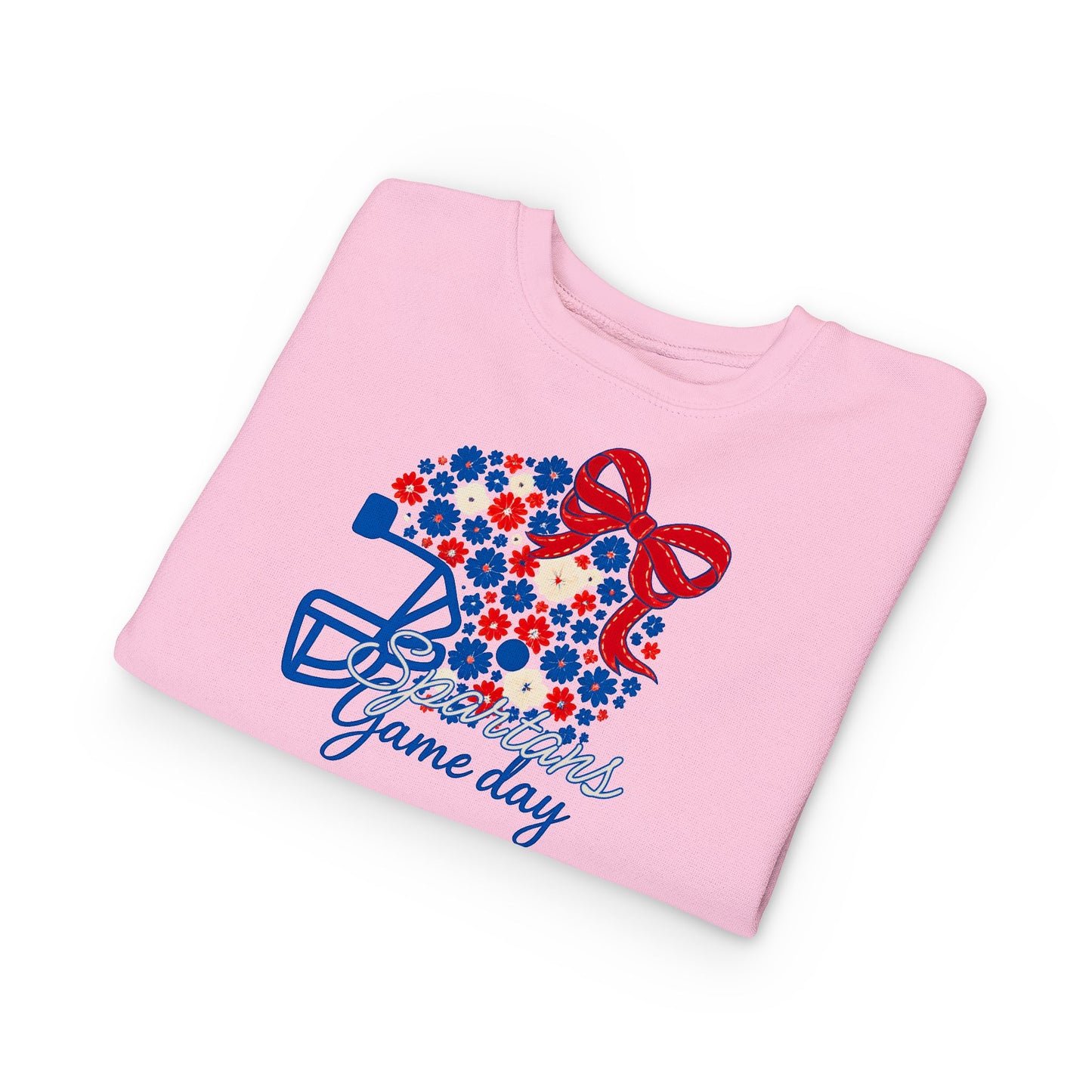 Bixby Spartans Gameday Floral Helmet Toddler Rabbit Skins Sweatshirt