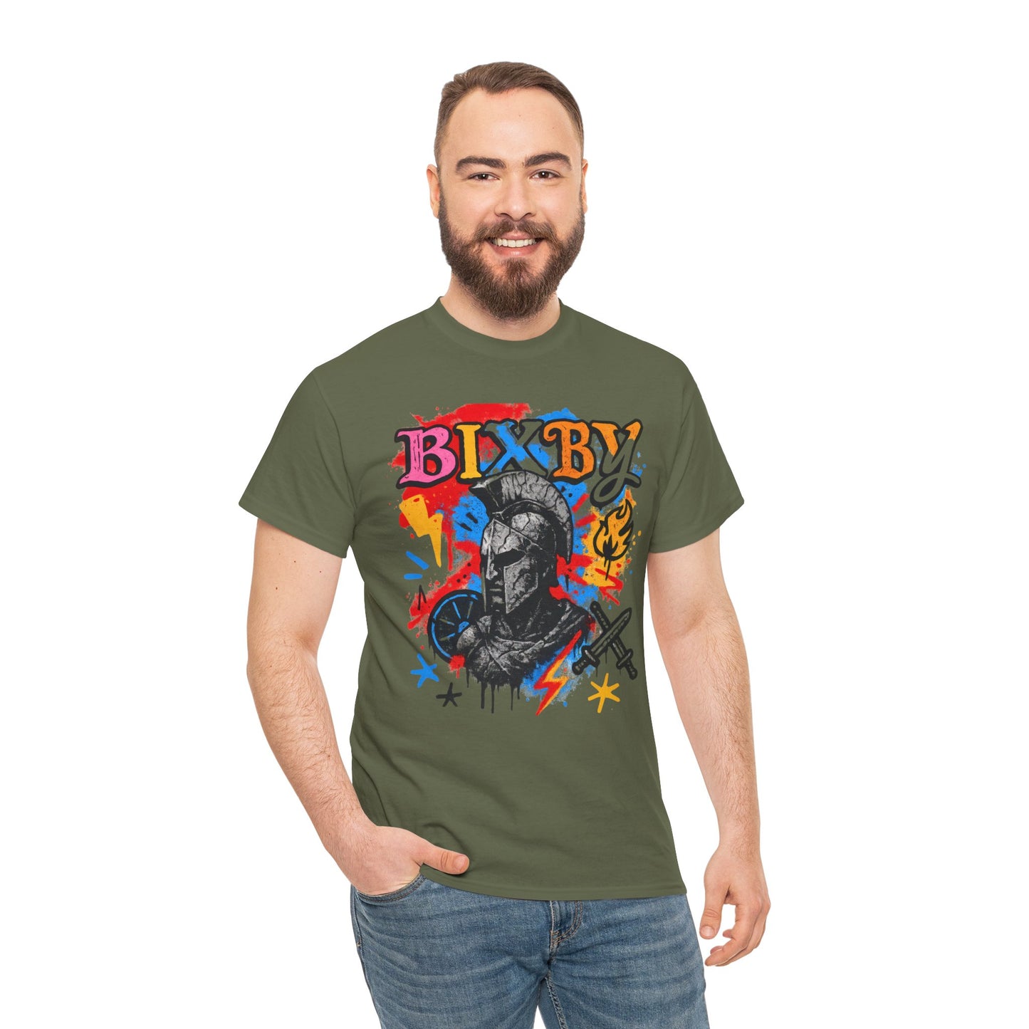 Bixby Spartan Graffiti Chaos Gildan Tee