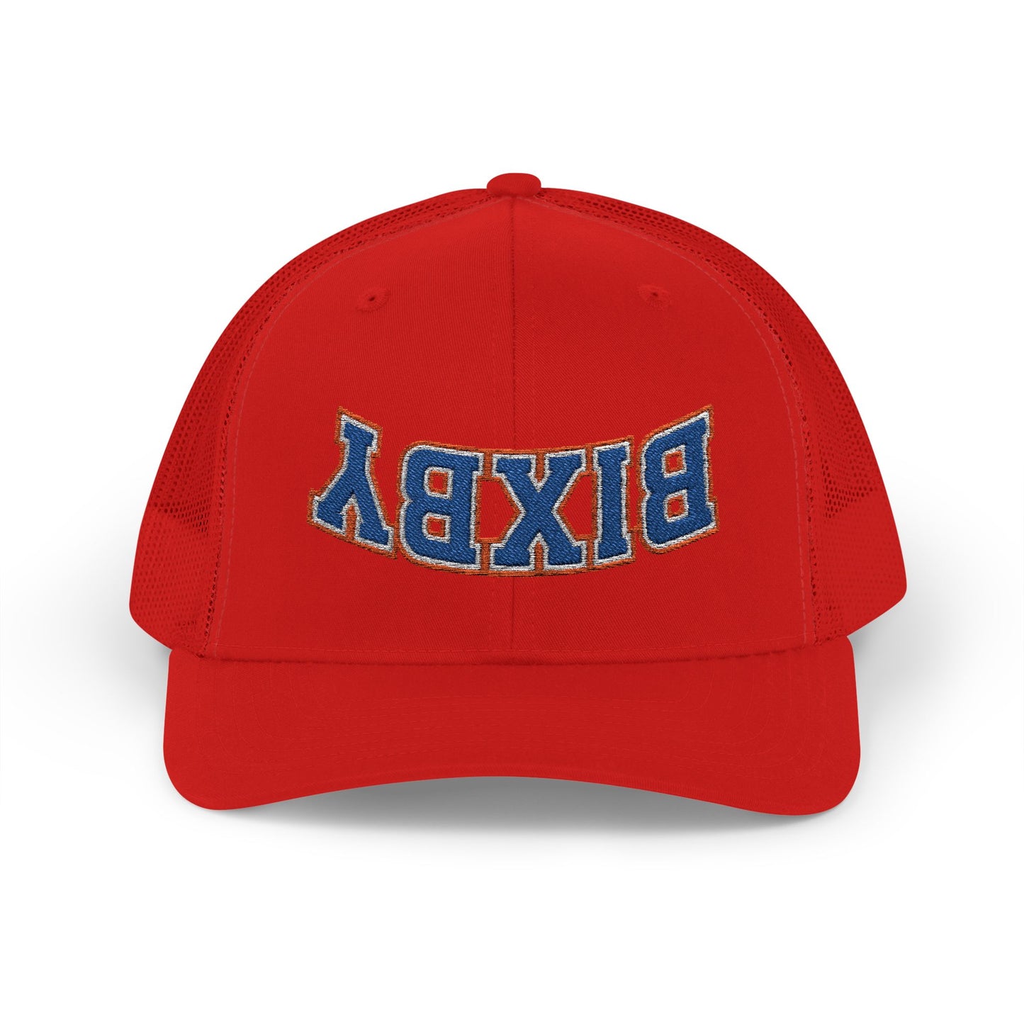 Upside-Down Embroidered Bixby Trucker Snapback