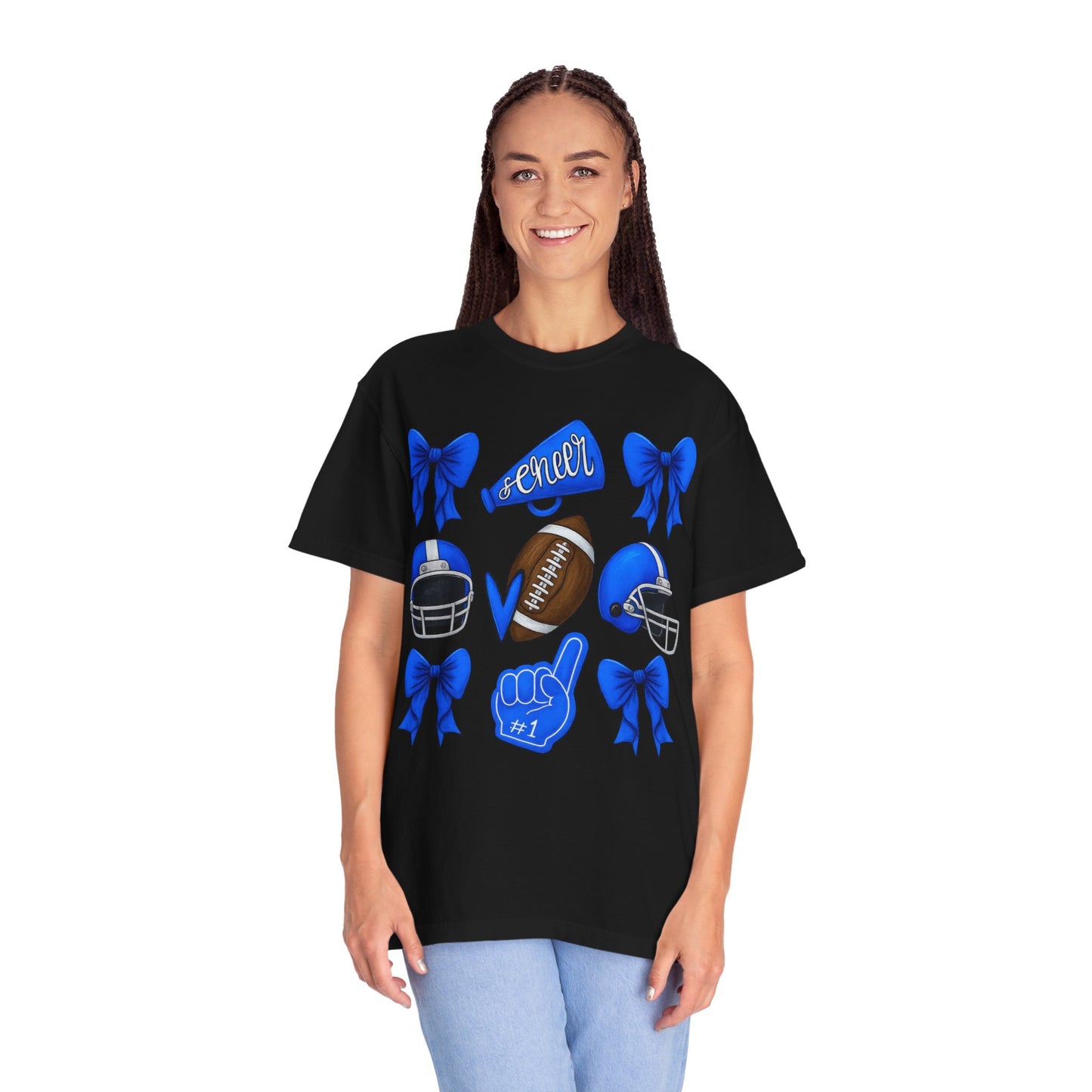 Cheer and Football Comfort Colors Tee