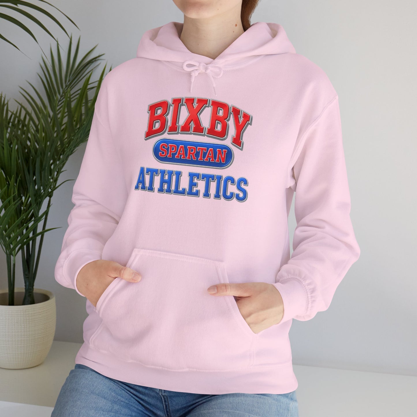 Bixby Spartan Athletics Metallic Gildan Hoodie