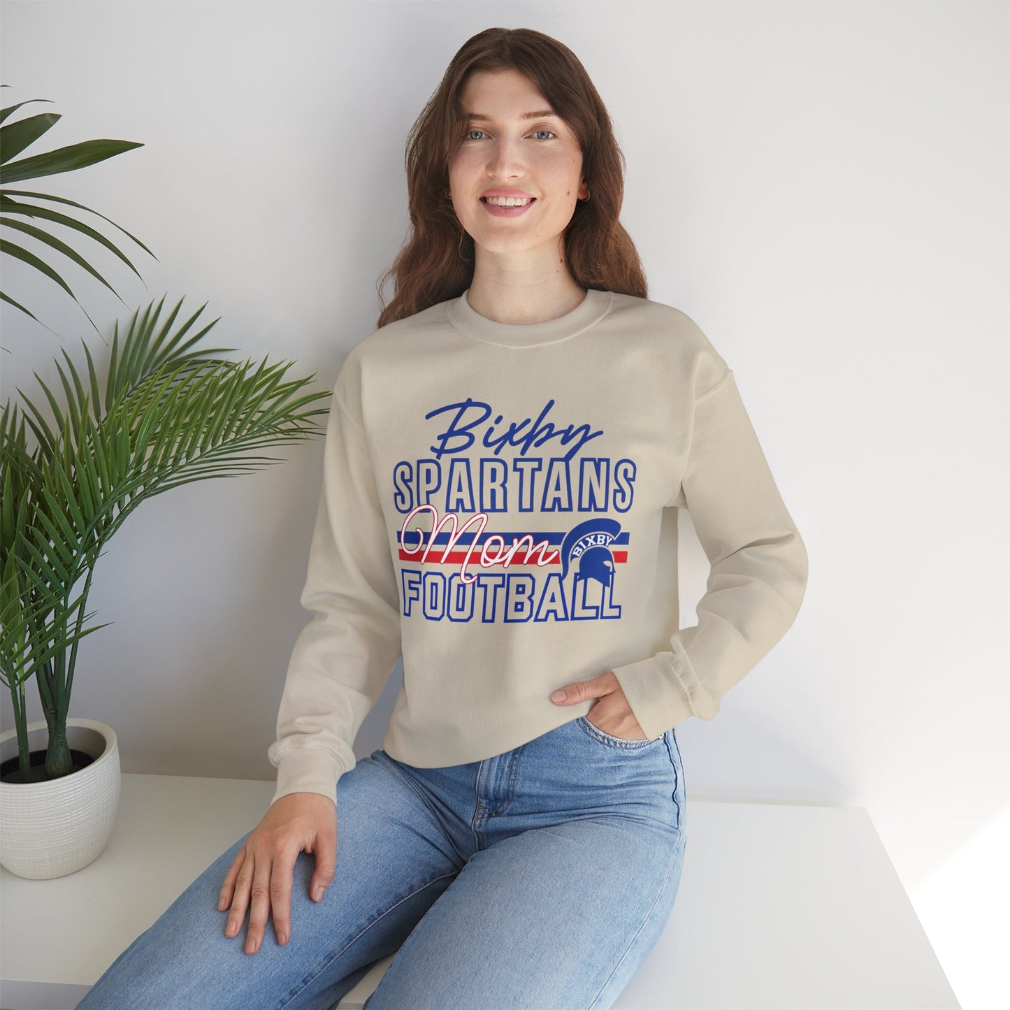 Bixby Spartans Football Mom Sweatshirt