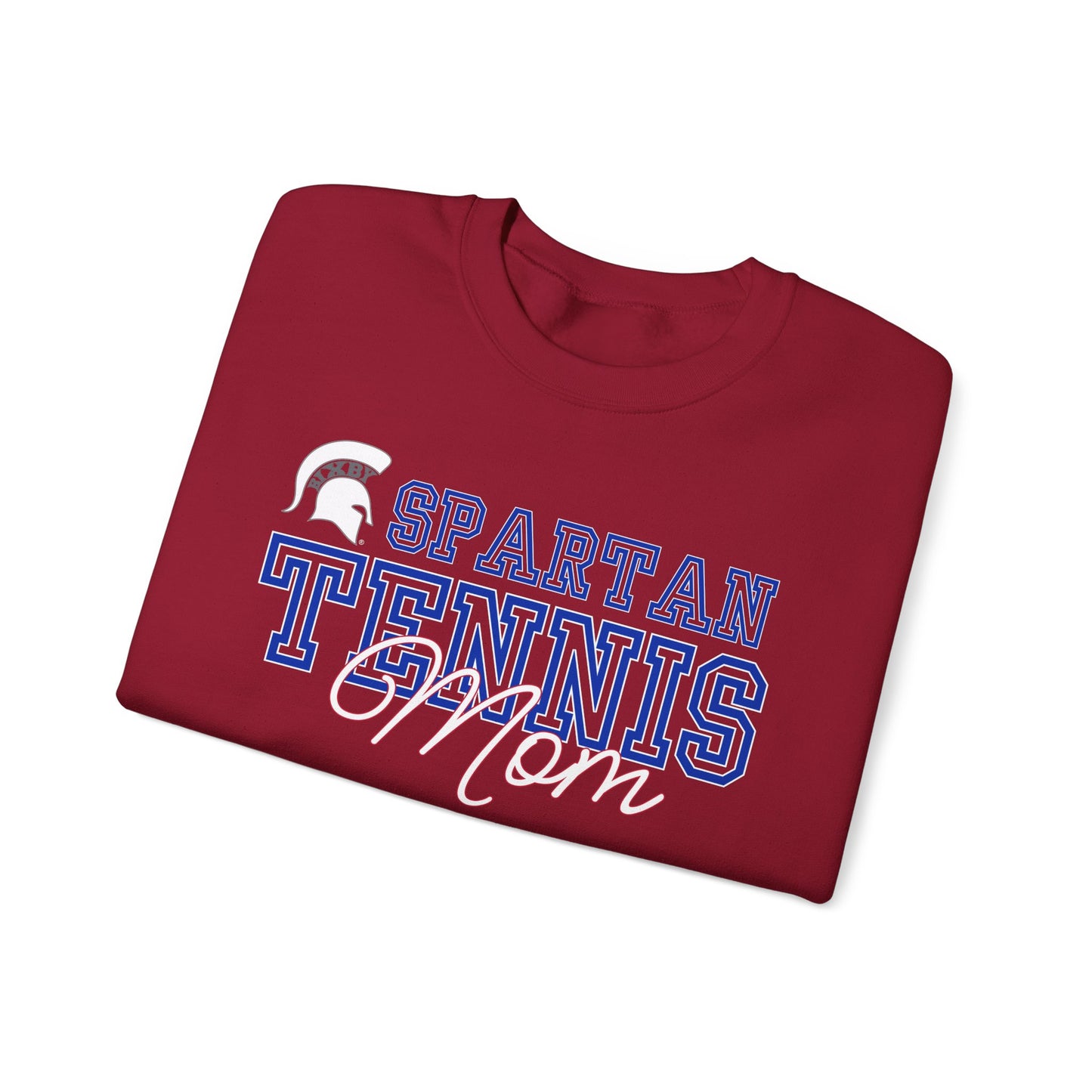Spartan Tennis Mom Gildan Sweatshirt with Sleeve Print