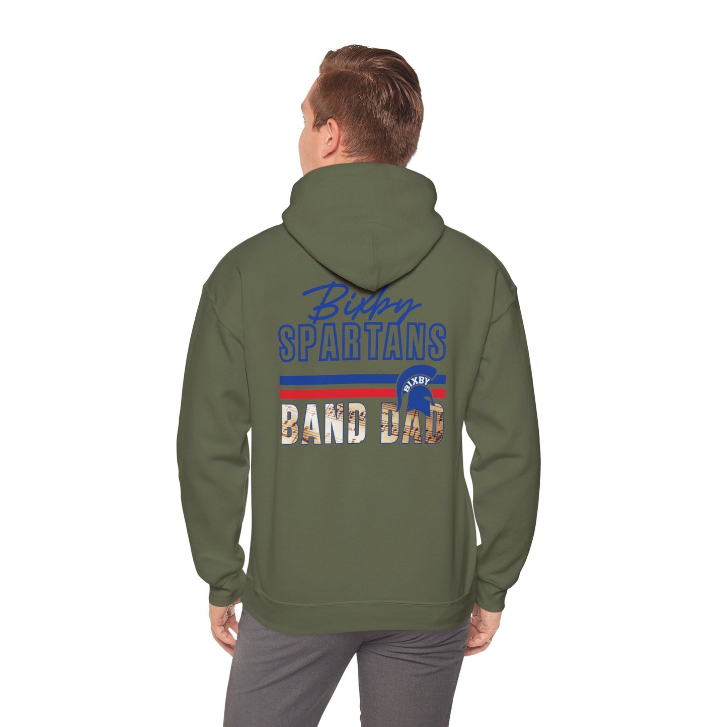 Bixby Spartans Band Dad Gildan Hoodie