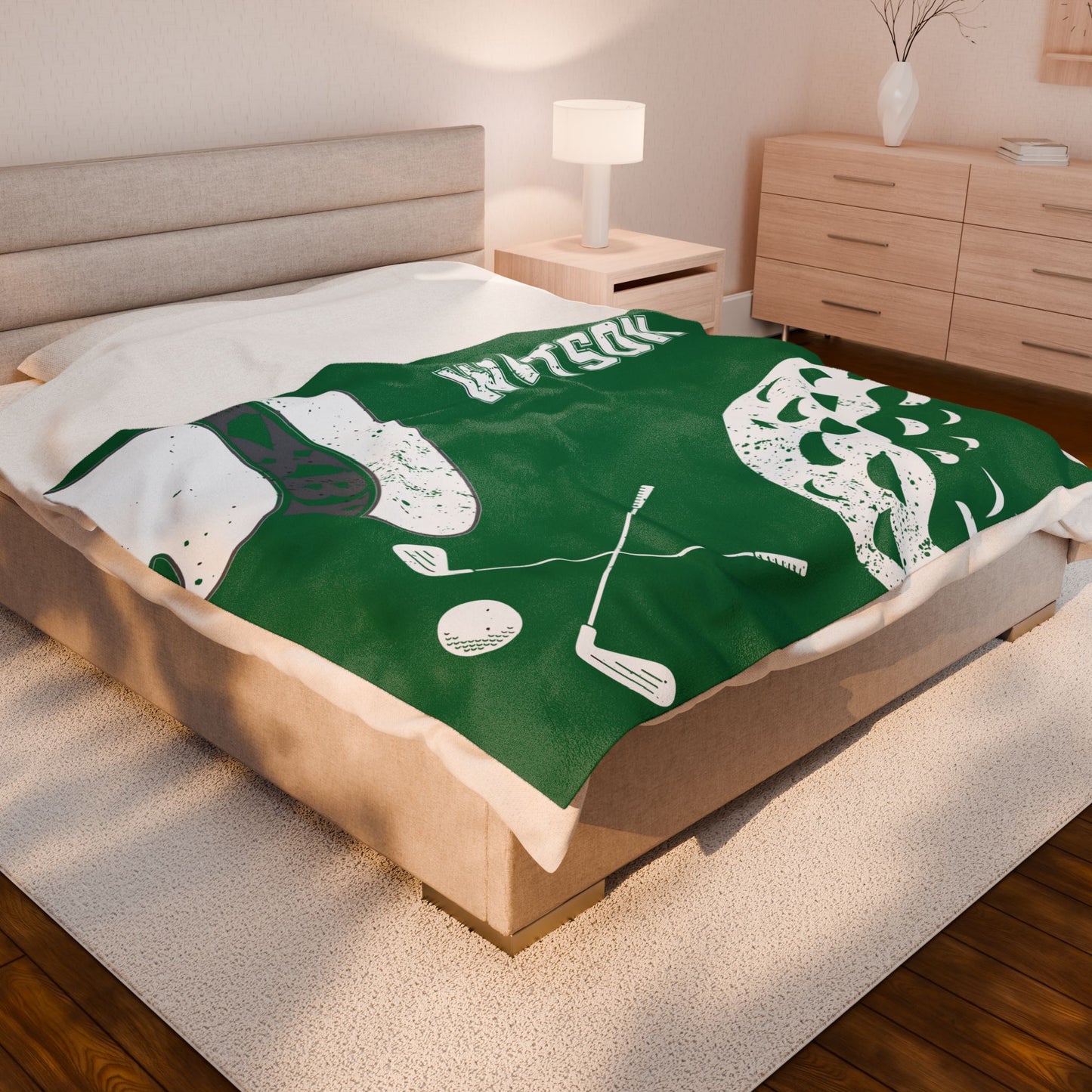 Spartan Golf Velveteen Plush Blanket - Customized