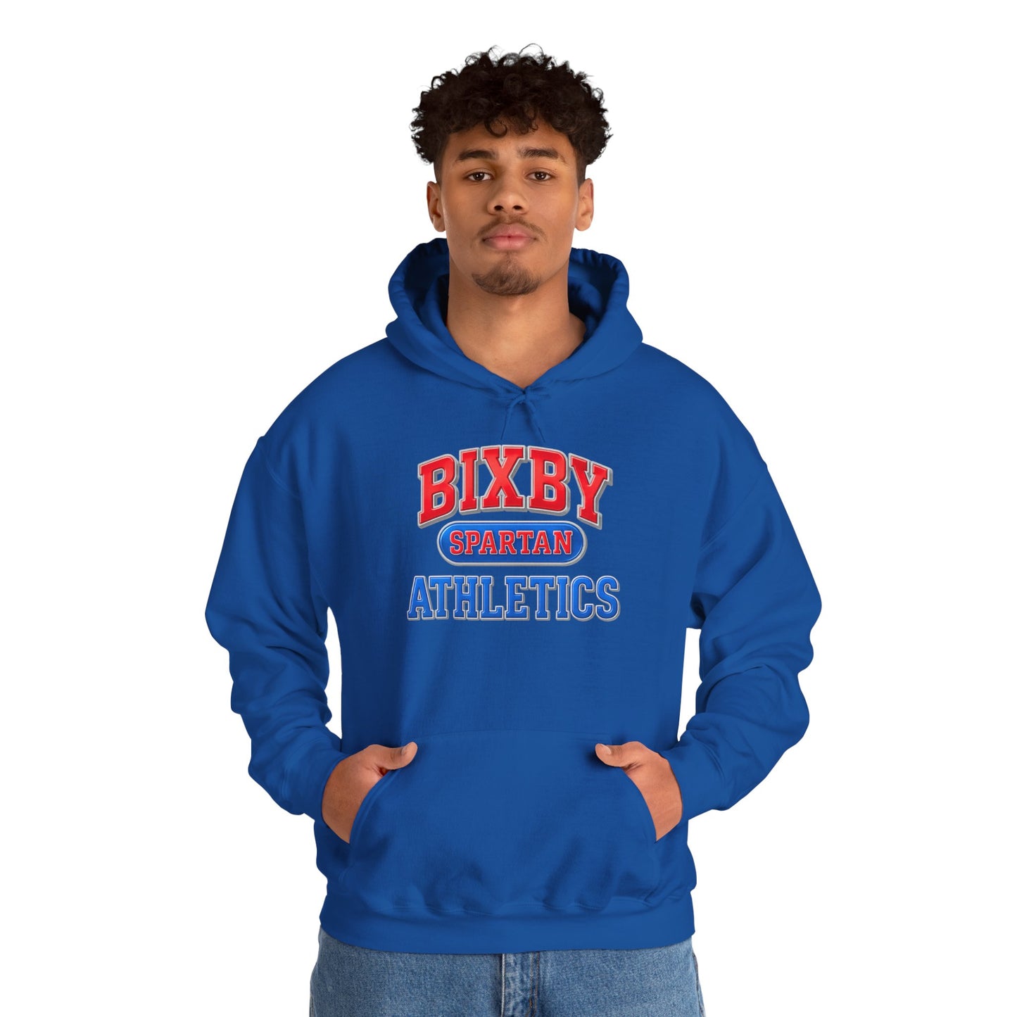 Bixby Spartan Athletics Metallic Gildan Hoodie