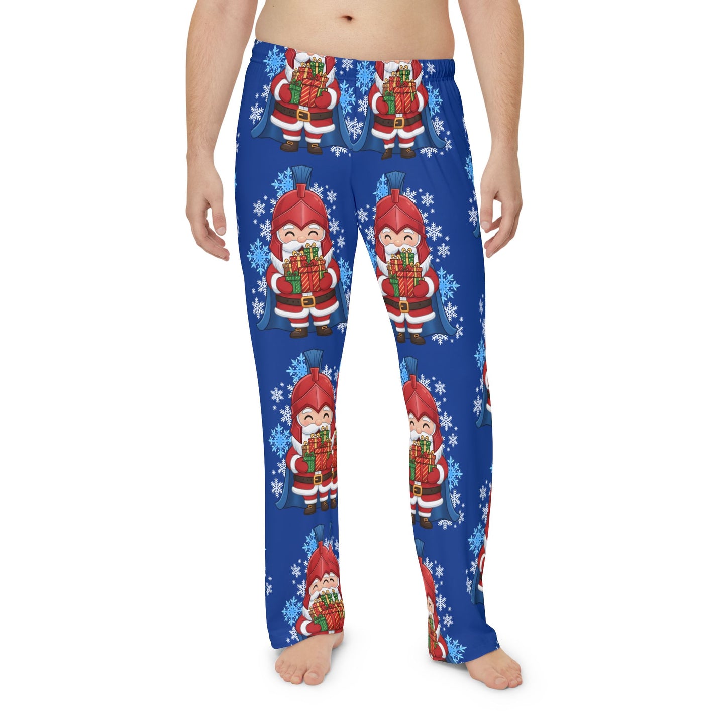 Spartan Santa Blue Men's Pajama Bottoms