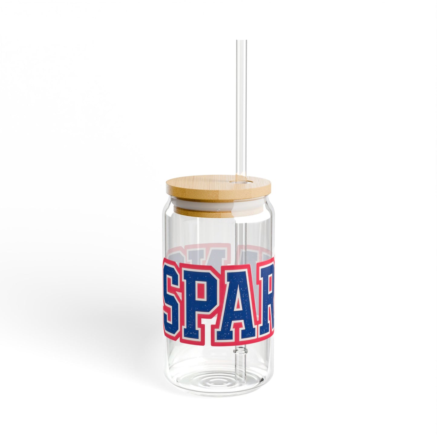 Spartan Distressed Letter Sipper Glass, 16oz