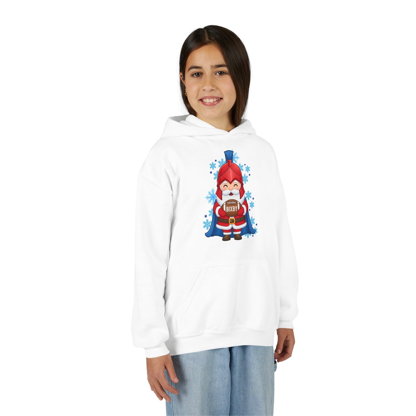 Spartan Football Santa Youth Gildan Hoodie