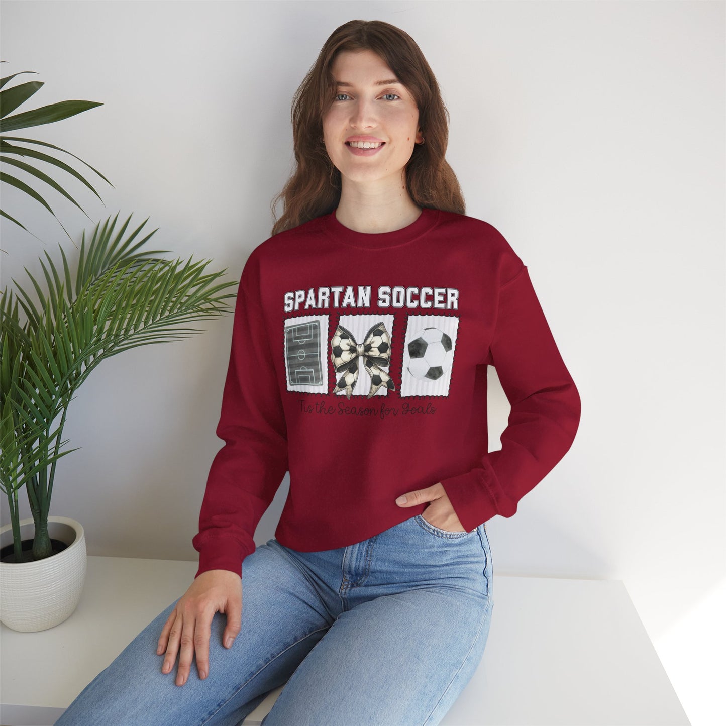 Spartan Tis The Season For Goals Gildan Sweatshirt