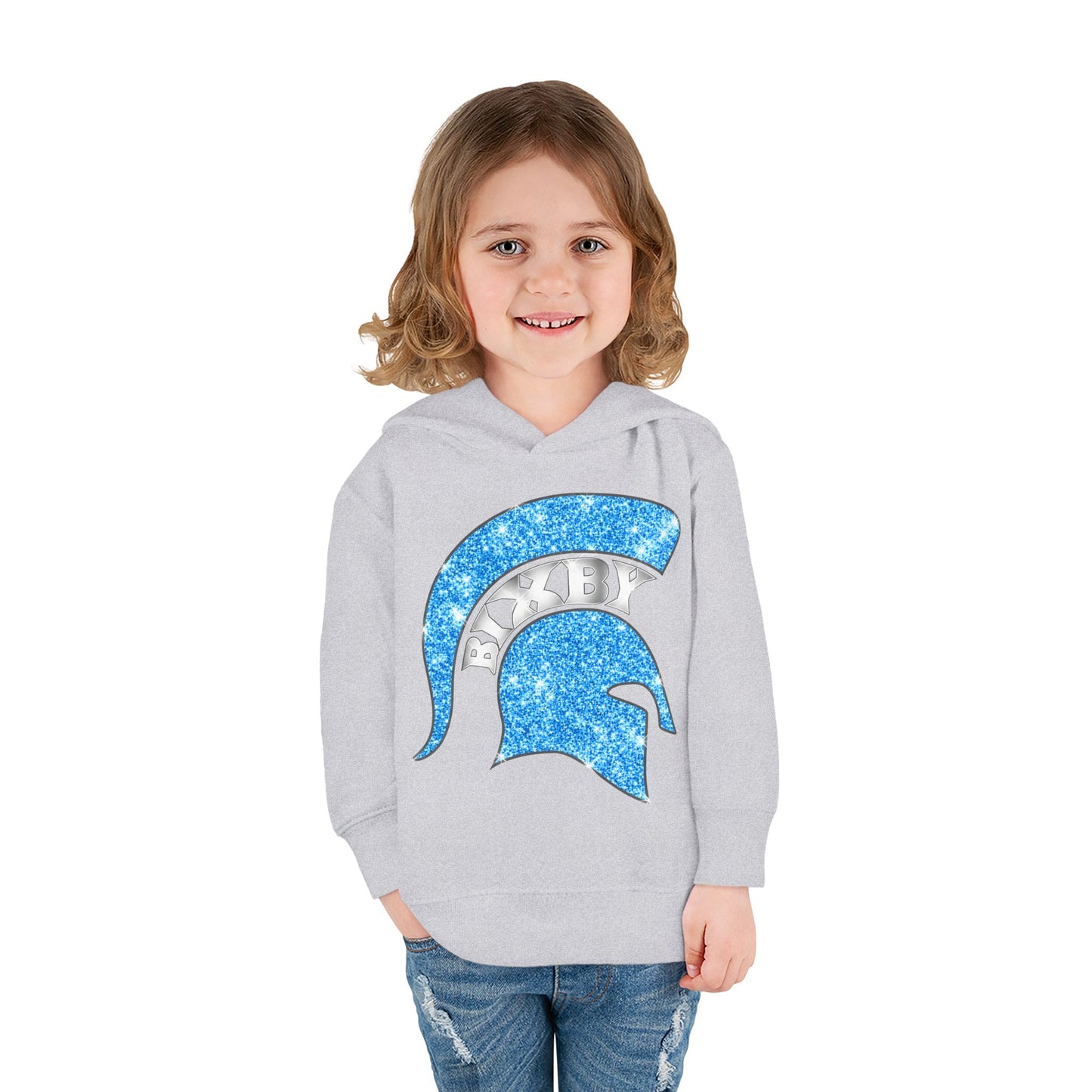 Bixby Spartans Blue Bling Toddler Rabbit Skins Sweatshirt