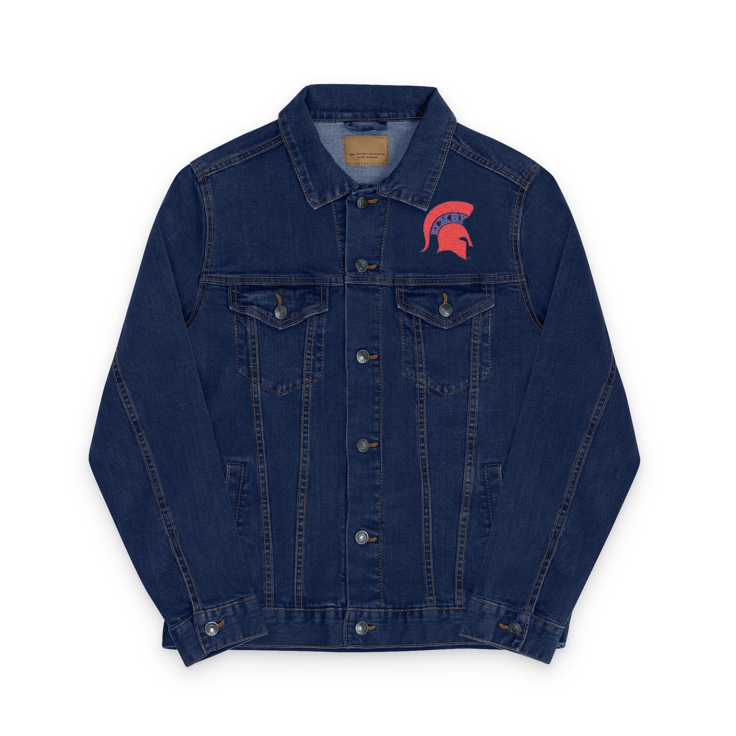 Spartan Red Logo Premium Class Denim Jacket