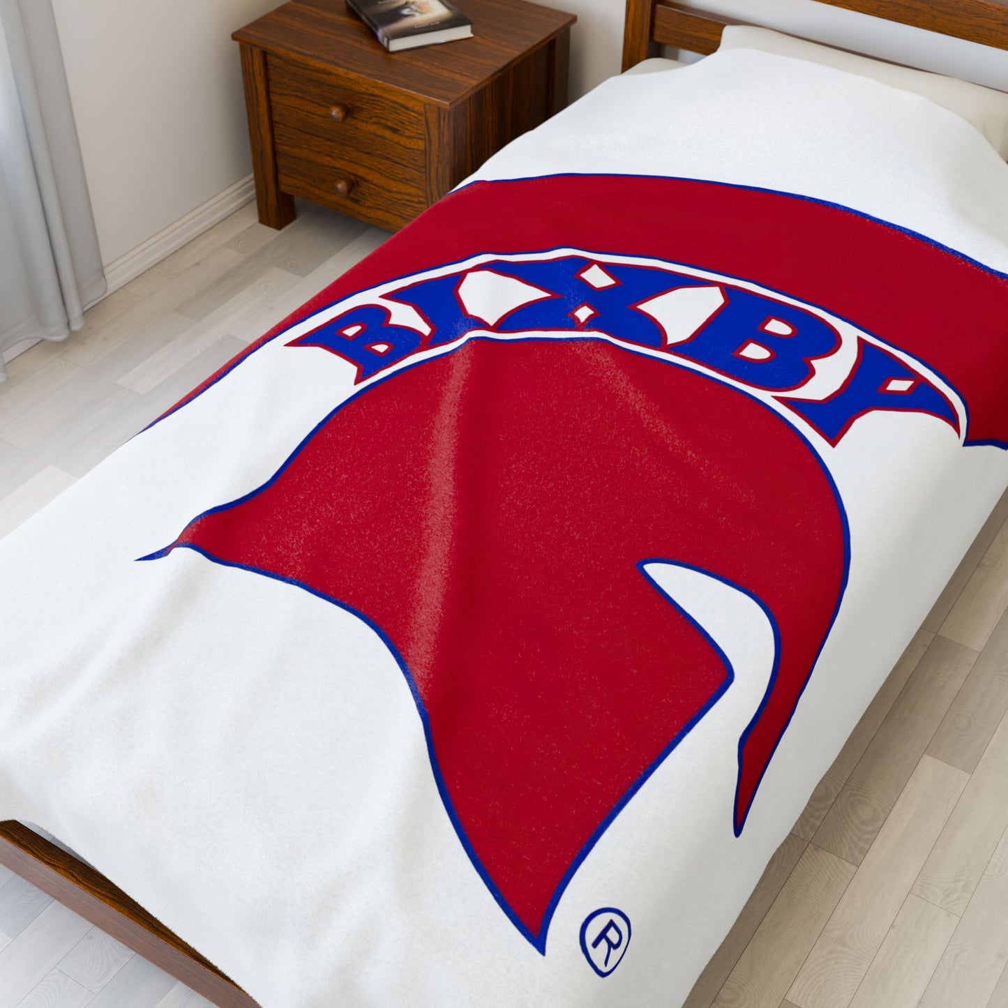 Spartan Red Logo Velveteen Plush Blanket