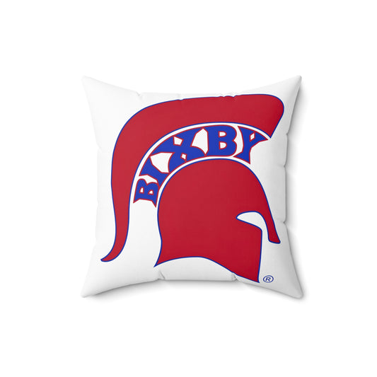 Bixby Spartans Red Logo Decorative Pillow