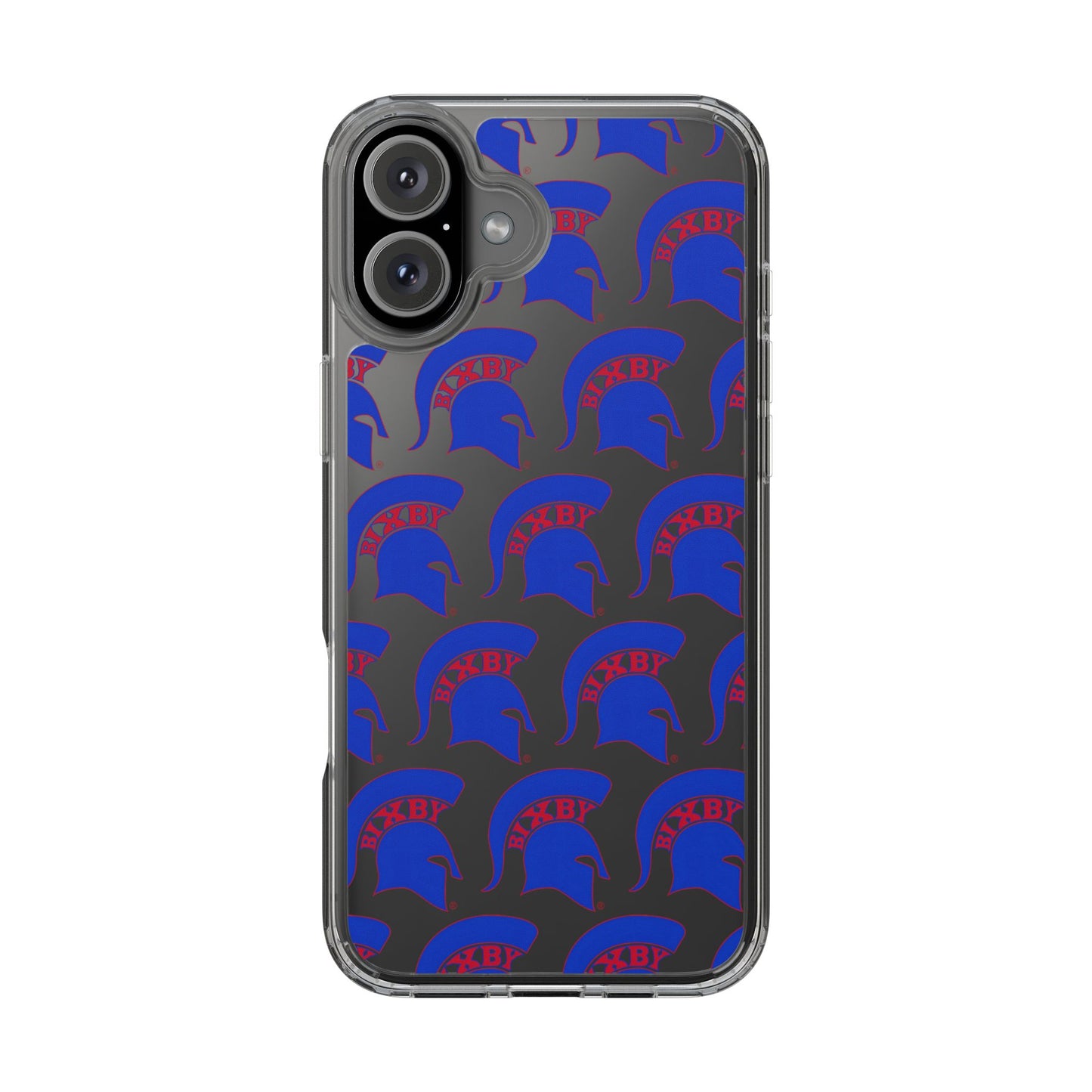 Spartan Blue Logo Clear Apple Phone Case