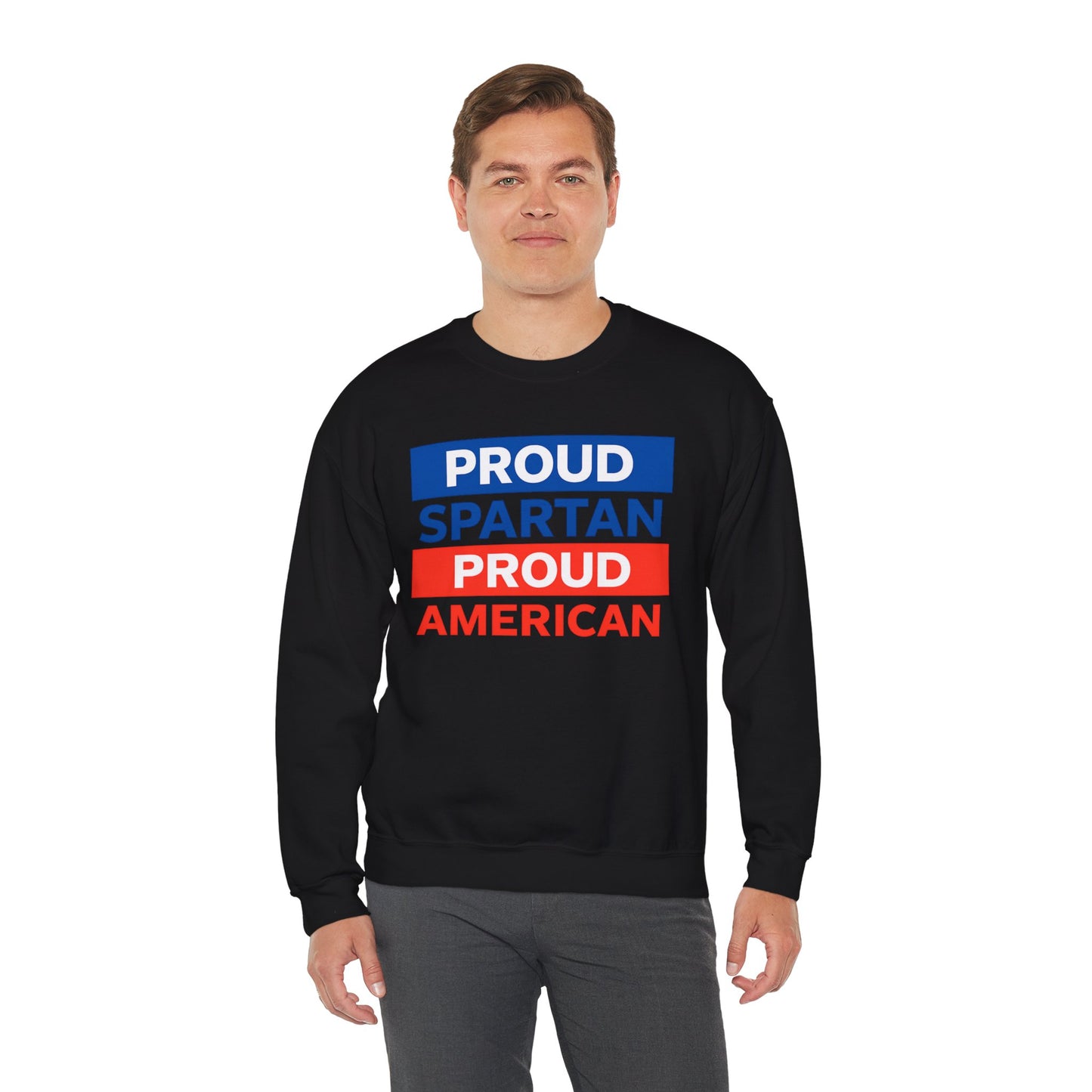 Proud Spartan Proud American Gildan Sweatshirt