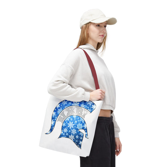 Bixby Spartans Winter Frost Polyester Tote Bag