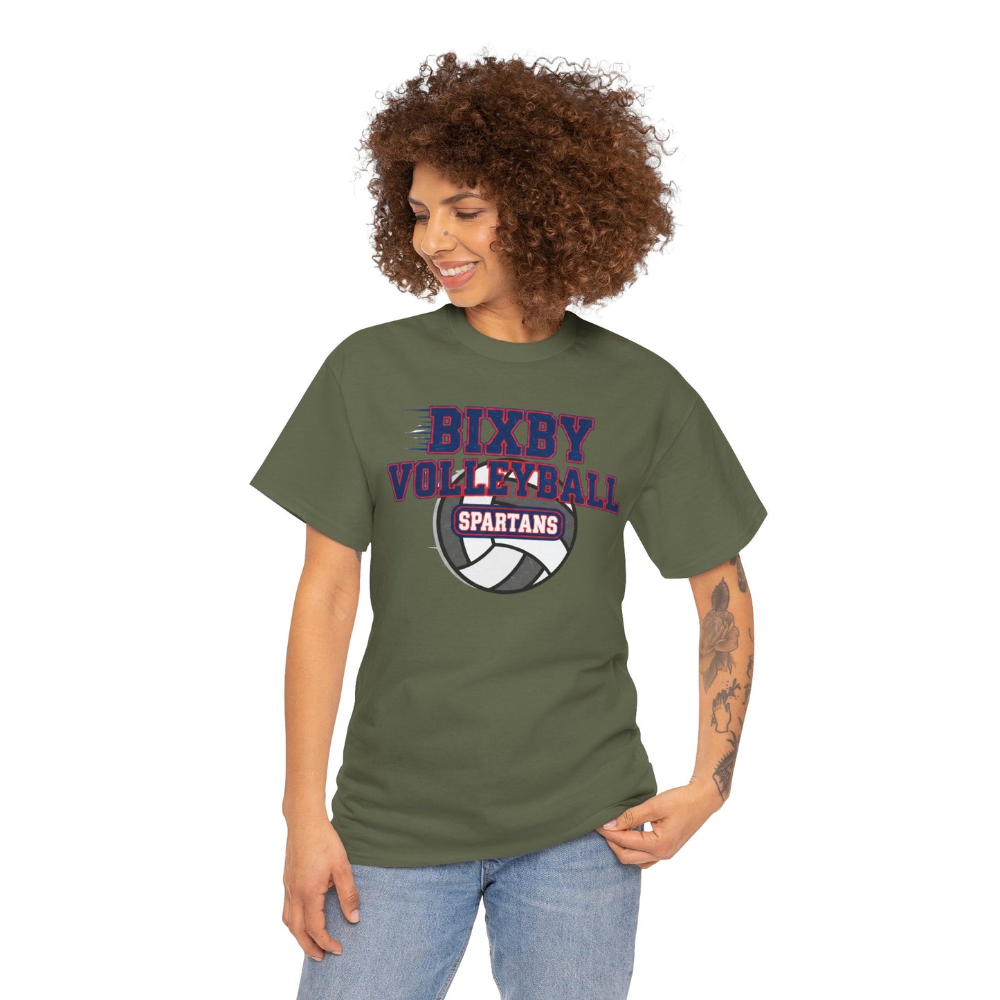 Bixby Spartan Volleyball Tee