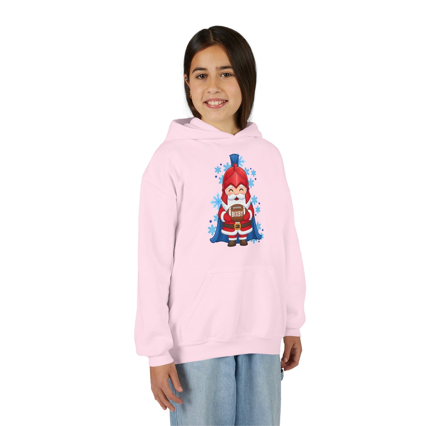 Spartan Football Santa Youth Gildan Hoodie