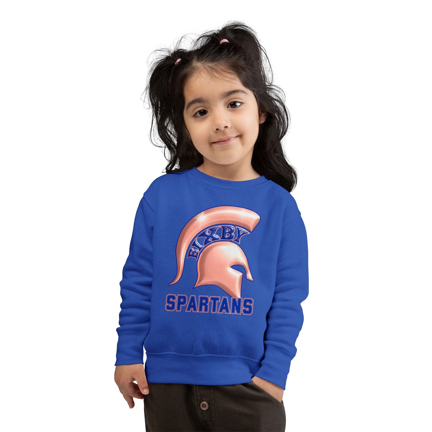 Bixby Spartans Metallic Rose Gold Toddler Rabbit Skins Sweatshirt