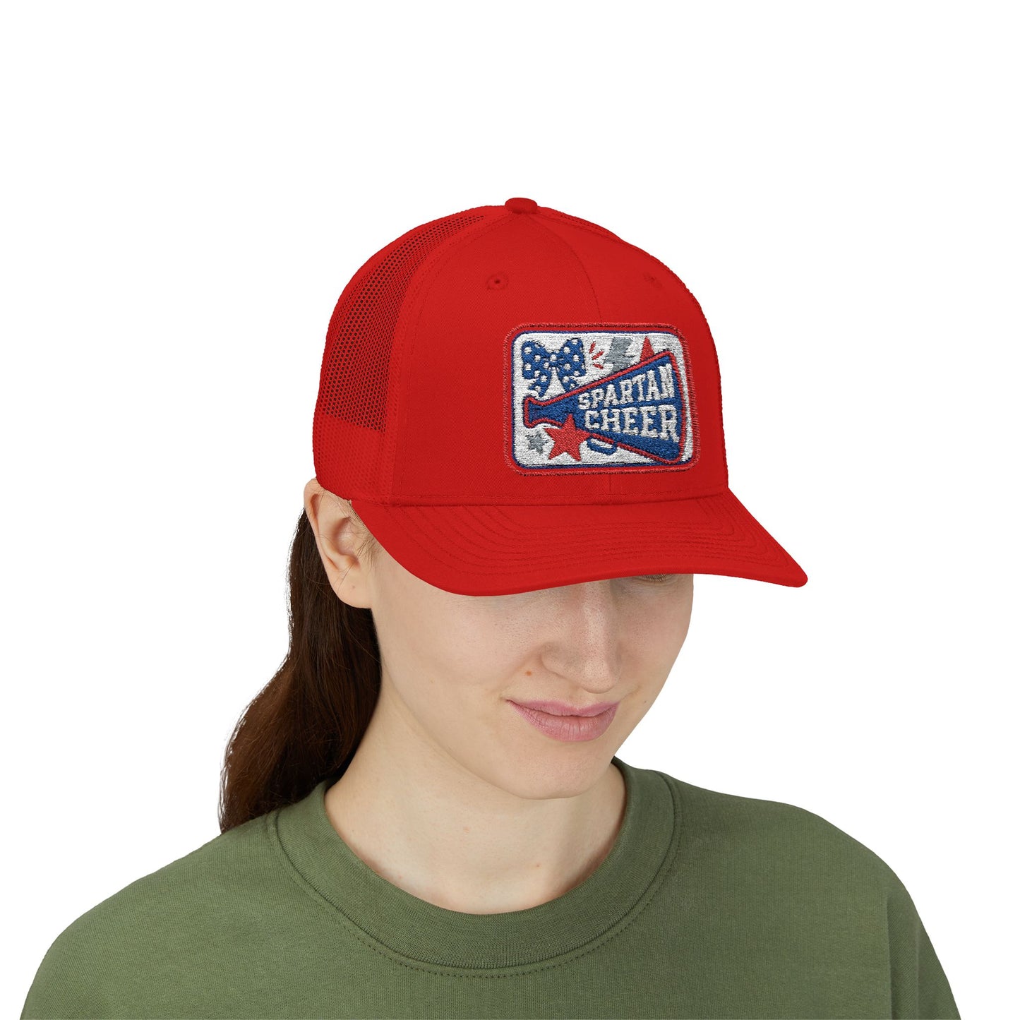 Spartan Cheer Embroidered Trucker Snapback