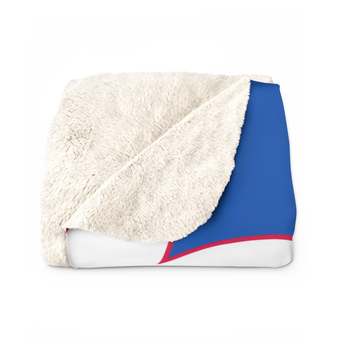 Spartan Blue Large Pattern Logo Comfy Sherpa Fleece Blanket