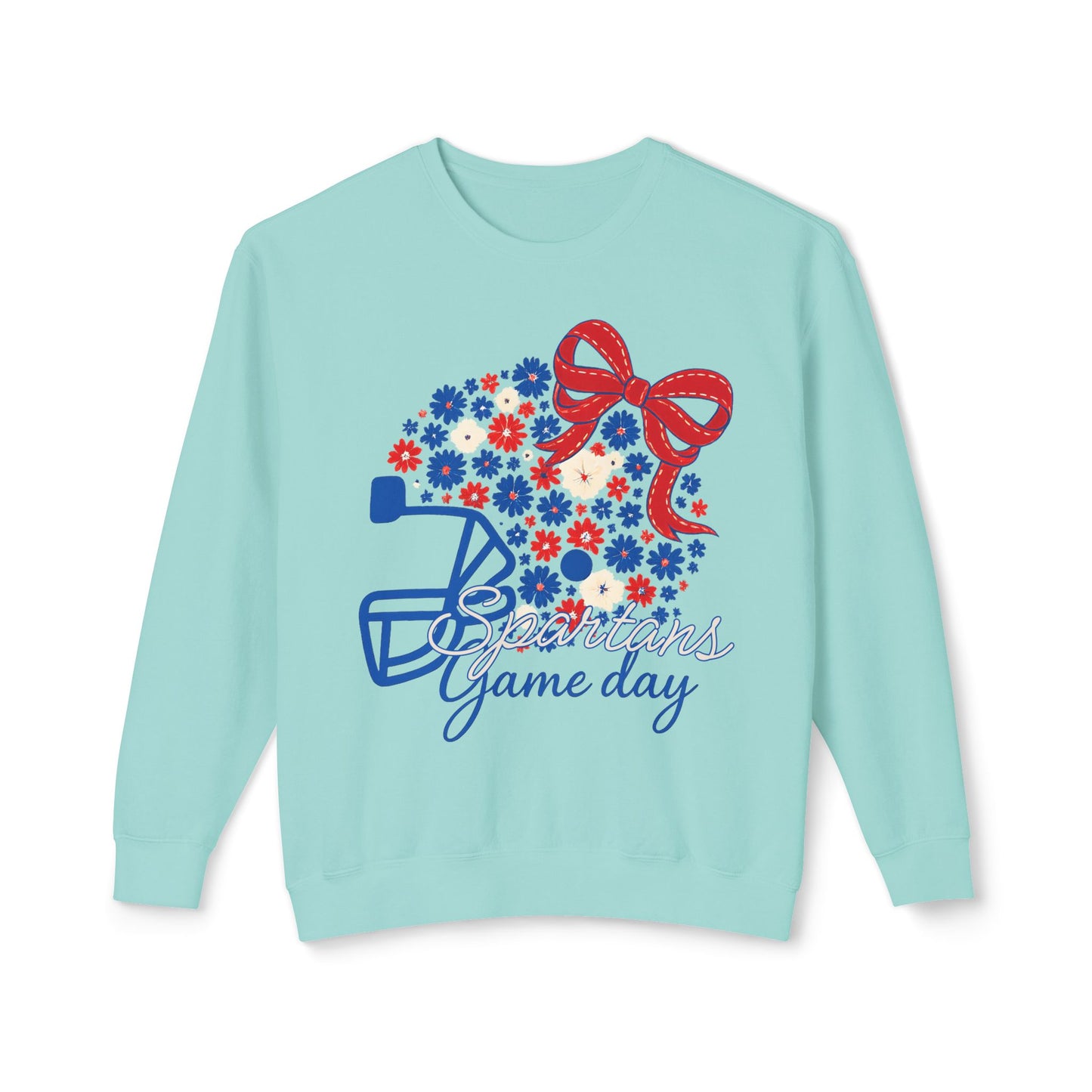Spartans Floral Helmet Premium Comfort Colors Sweatshirt
