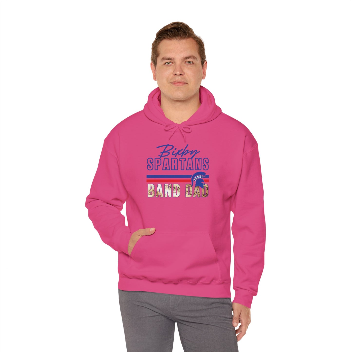 Bixby Spartans Band Dad Gildan Hoodie