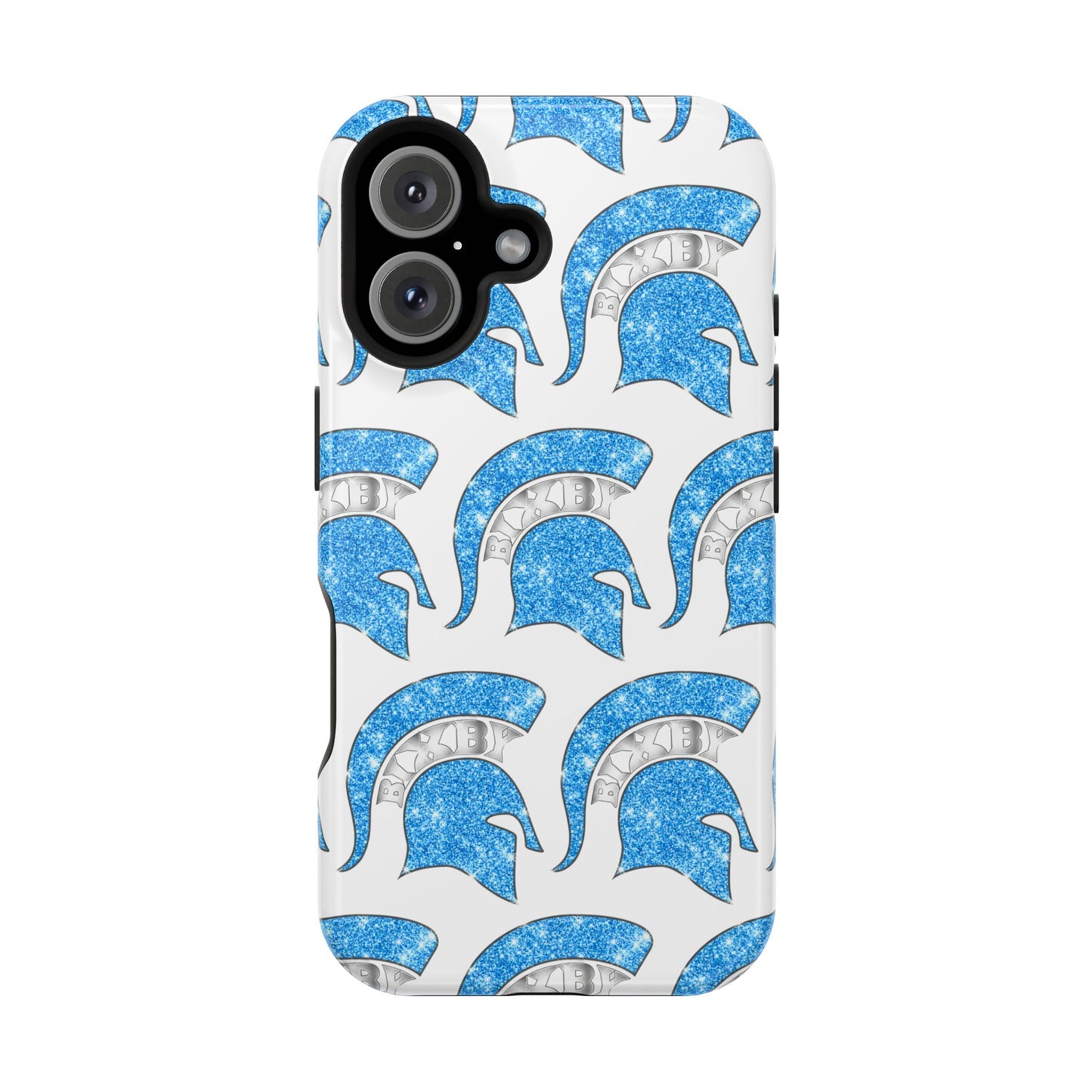 Bixby Spartan Blue Bling Logo Impact Resistant iPhone Case