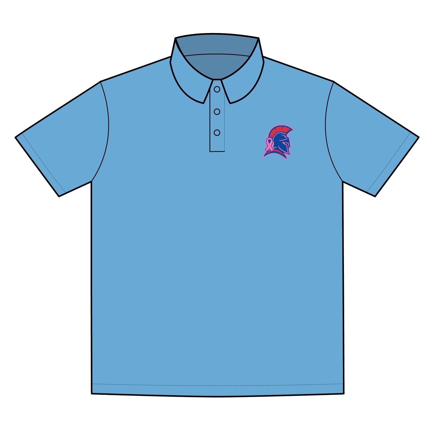 Bixby Spartan Breast Cancer Awareness PosiCharge SportTek Polo
