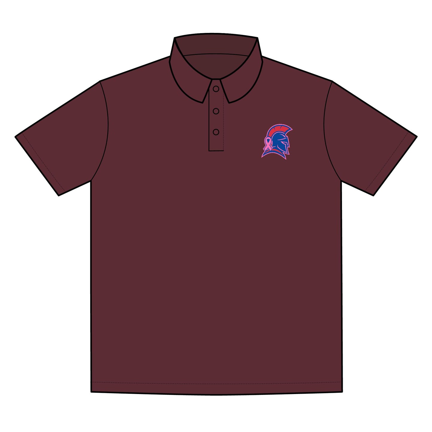 Bixby Spartan Breast Cancer Awareness PosiCharge SportTek Polo