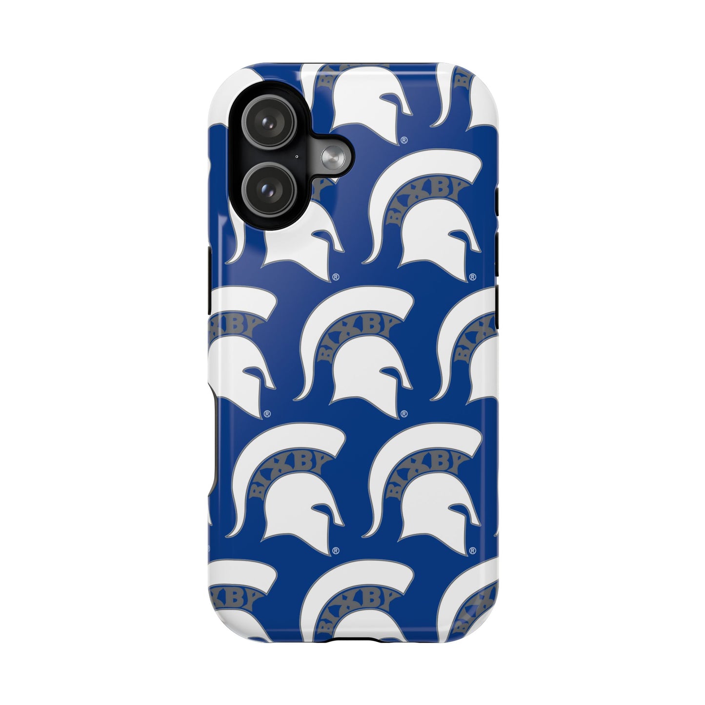 Bixby Spartan White Logo Impact Resistant iPhone Case