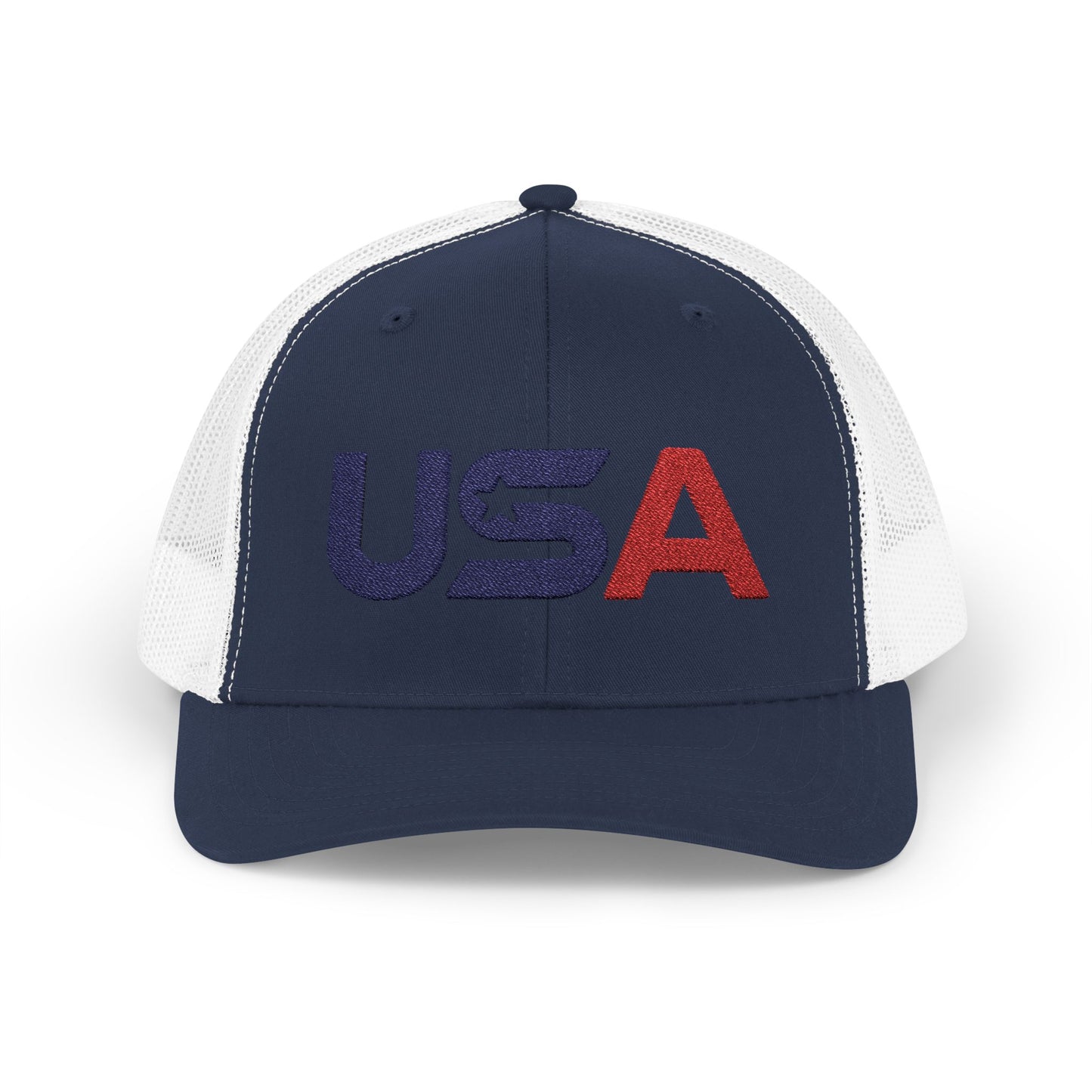 Patriotic USA Embroidered Trucker Snapback