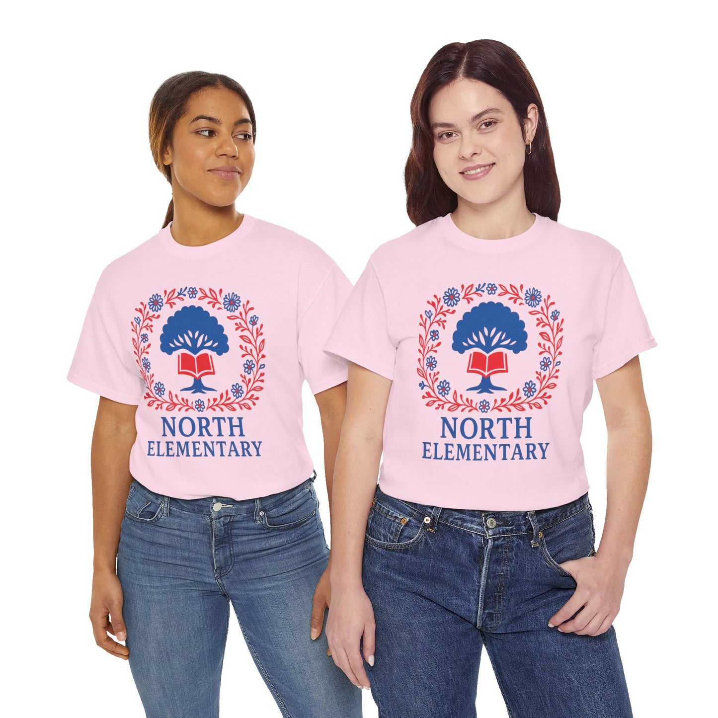 Floral North Elementary Spartan Gildan Tee