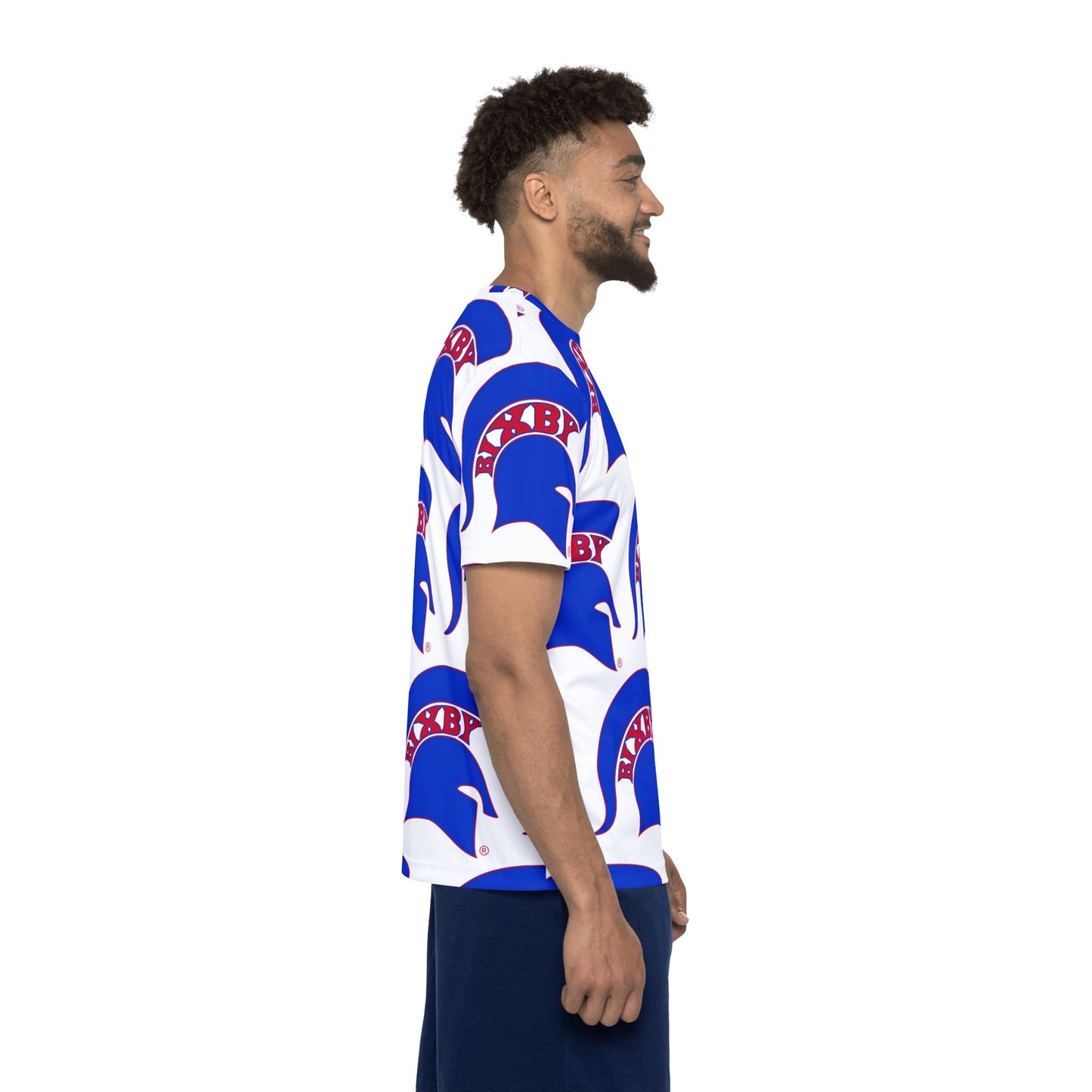 Bixby Spartan Blue Logo All Over Print Tee