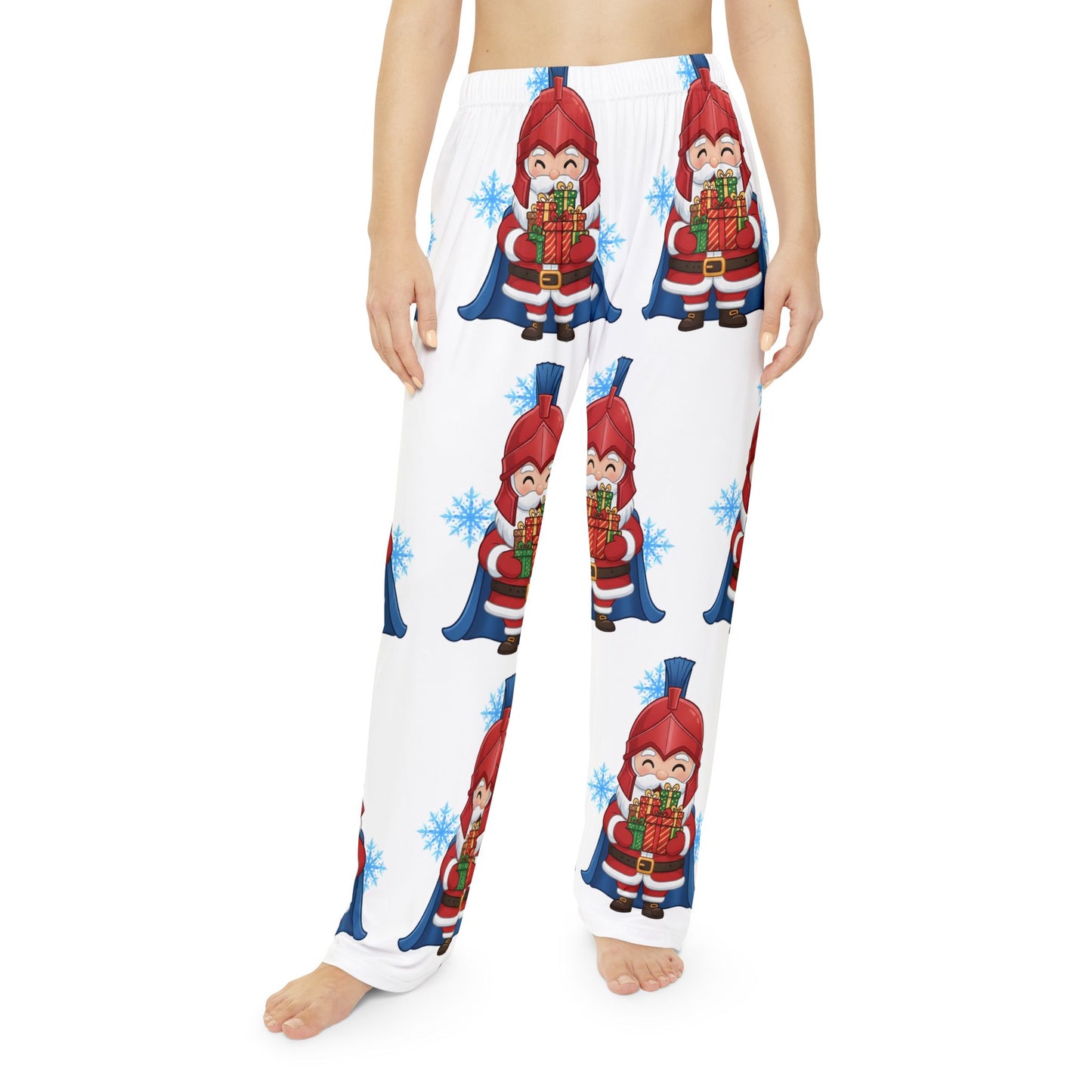 Spartan Santa Women's White Pajama Bottoms
