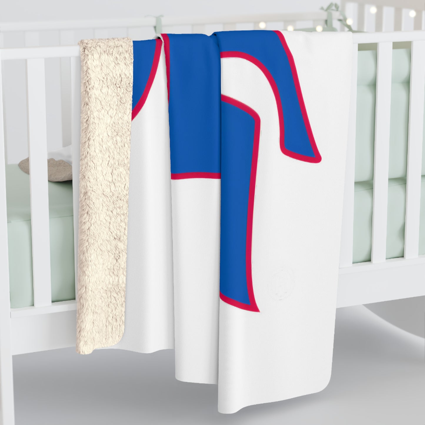 Spartan Blue Logo Sherpa Fleece Blanket