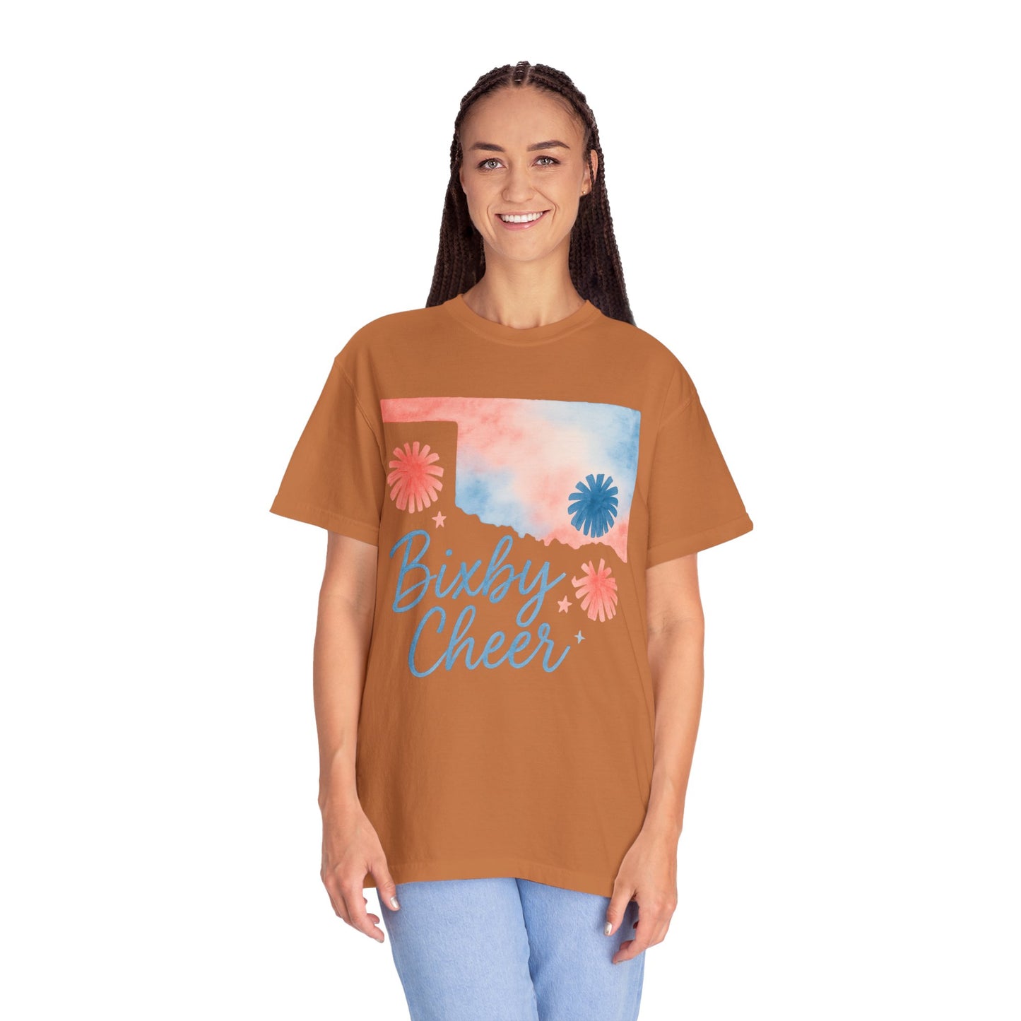 Cheer Bixby OK Watercolor Comfort Colors Tee