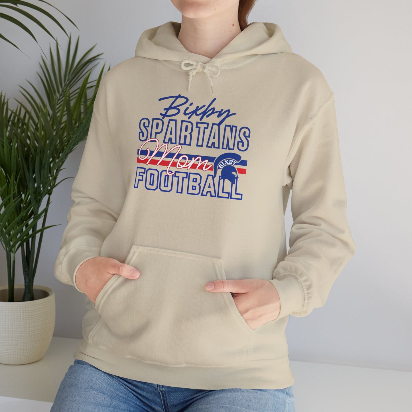 Bixby Spartans Football Mom Gildan Hoodie