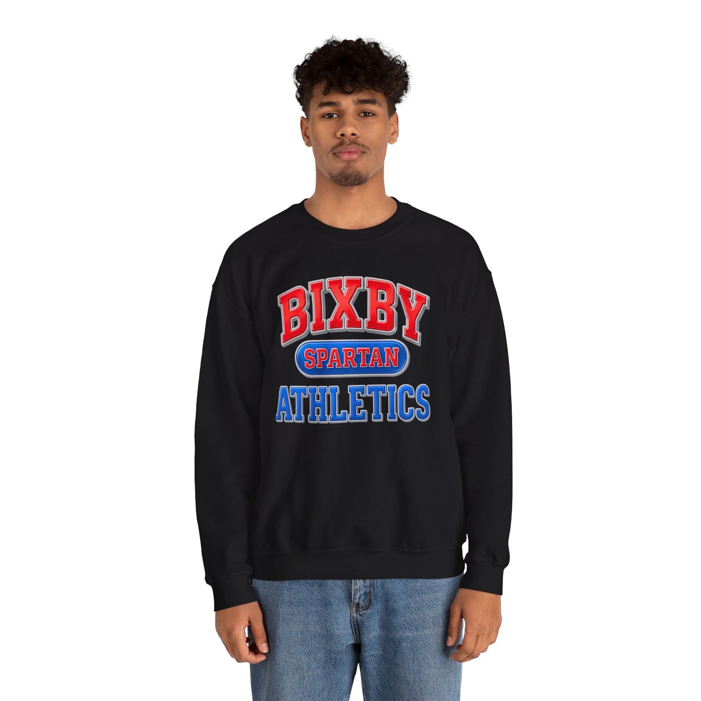 Bixby Spartan Athletics Metallic Gildan Sweatshirt