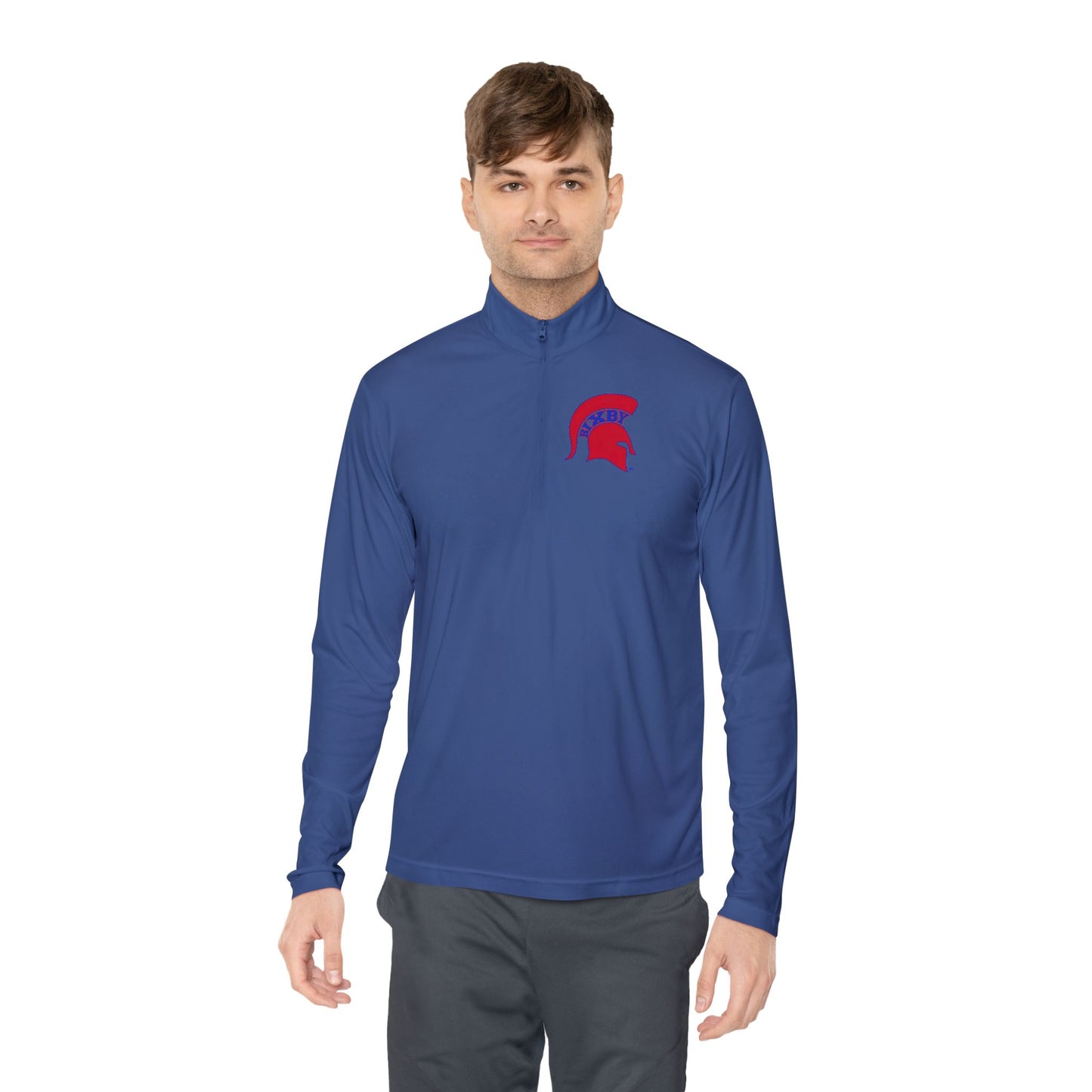 Spartan Red Logo Quarter-Zip Pullover