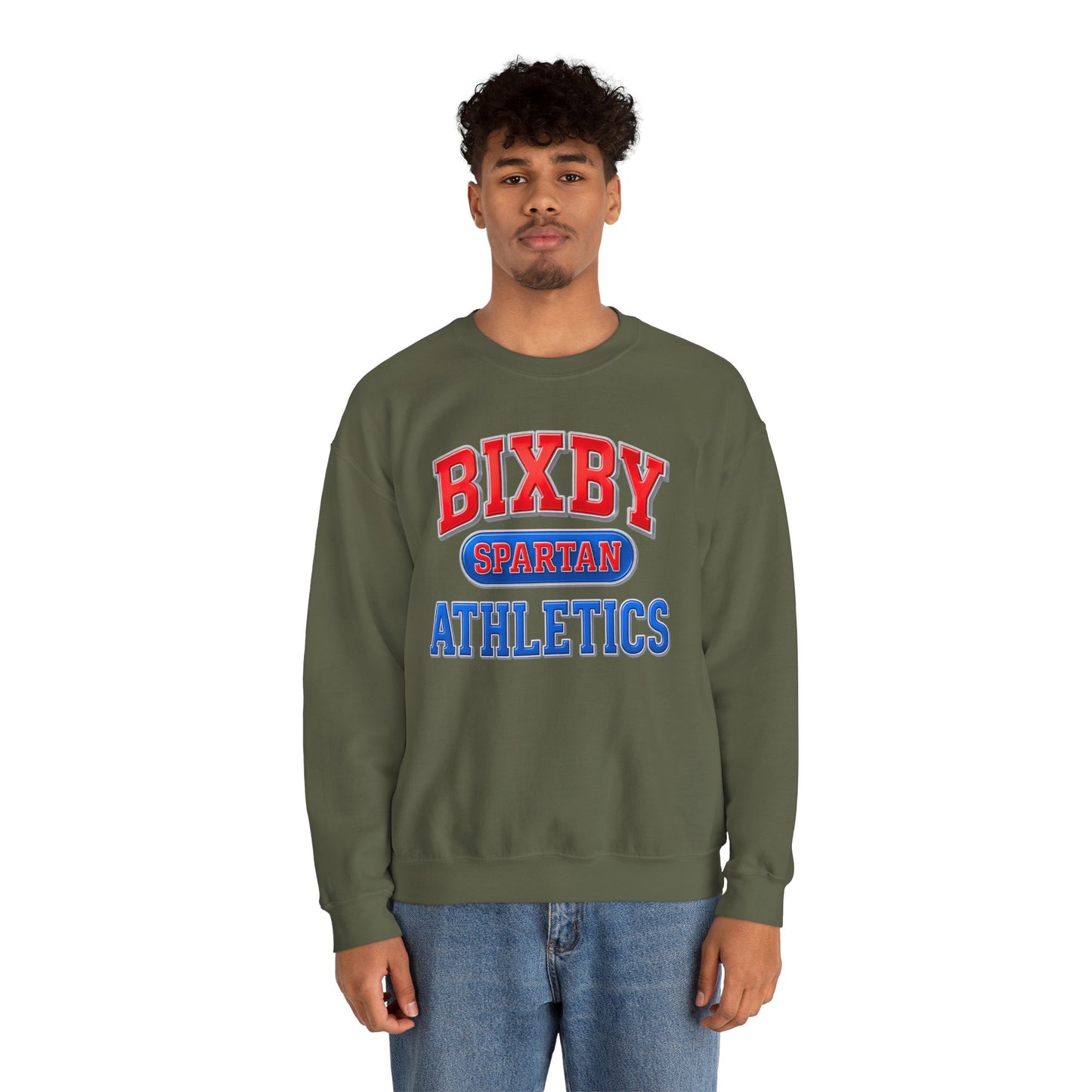 Bixby Spartan Athletics Metallic Gildan Sweatshirt