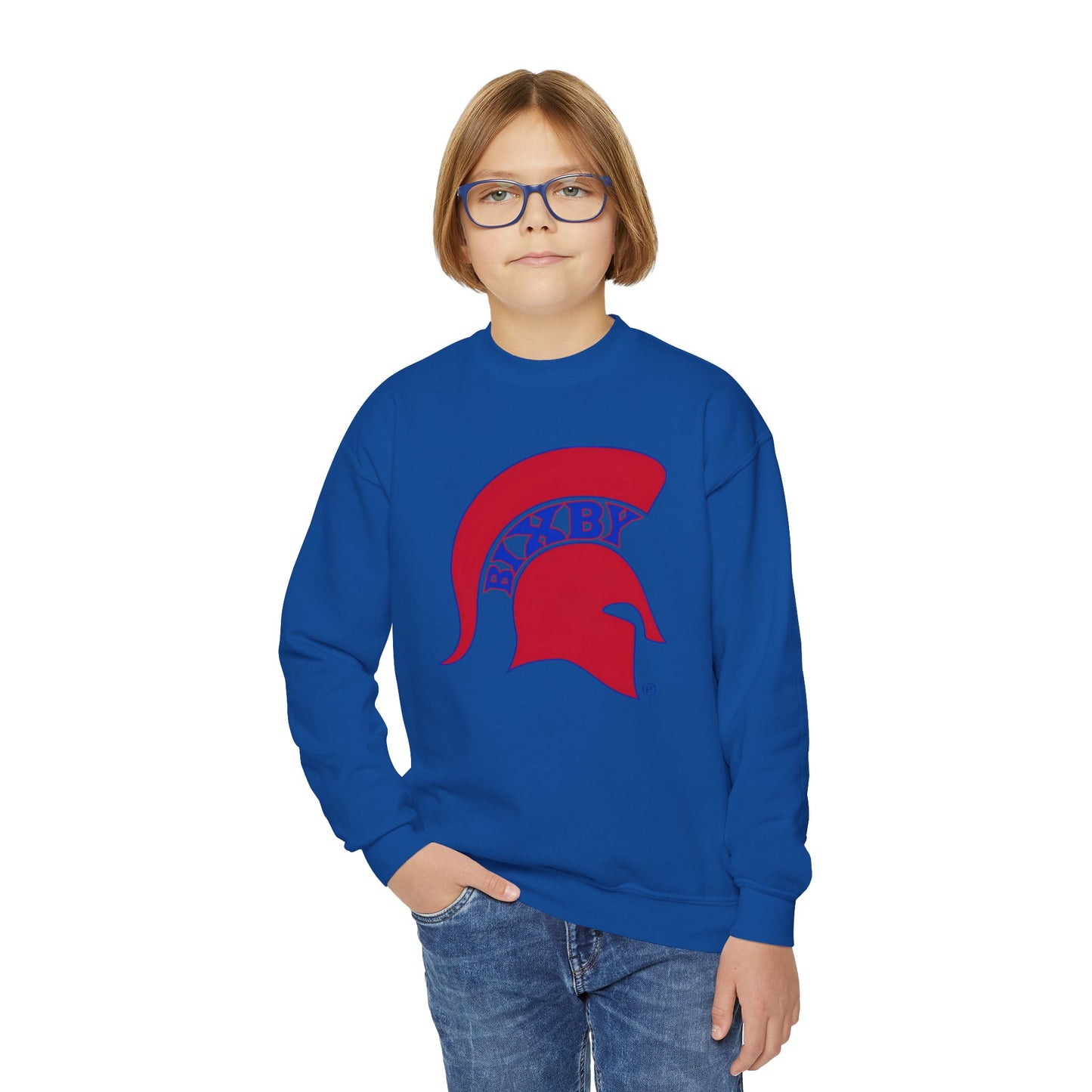 Spartan Red Logo Youth Gildan Sweatshirt