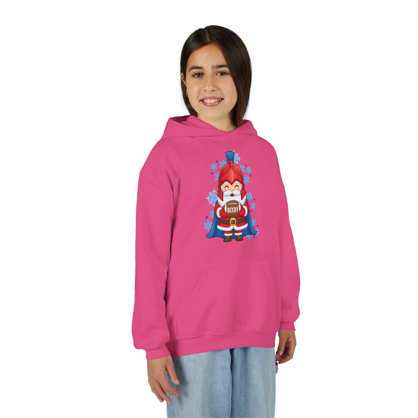 Spartan Football Santa Youth Gildan Hoodie