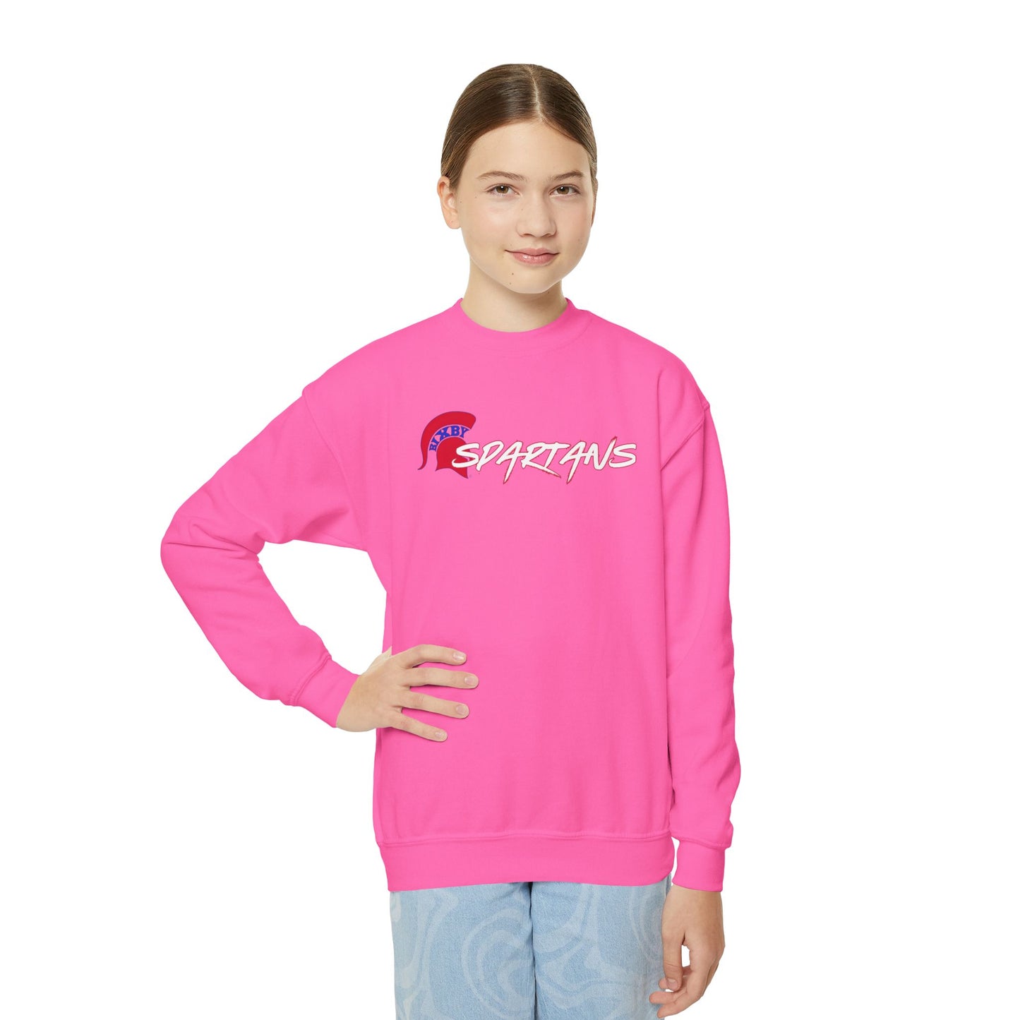 Spartans Red Logo Youth Gildan Sweatshirt