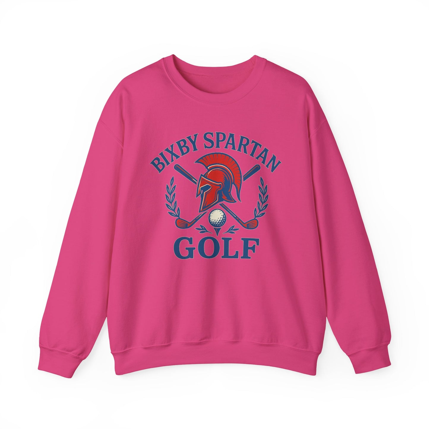 Bixby Spartan Golf Crest Gildan Sweatshirt
