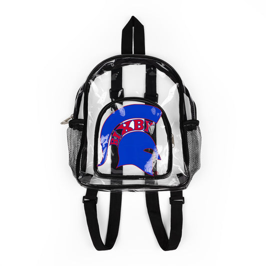 Spartan Blue Logo Clear Event Backpack